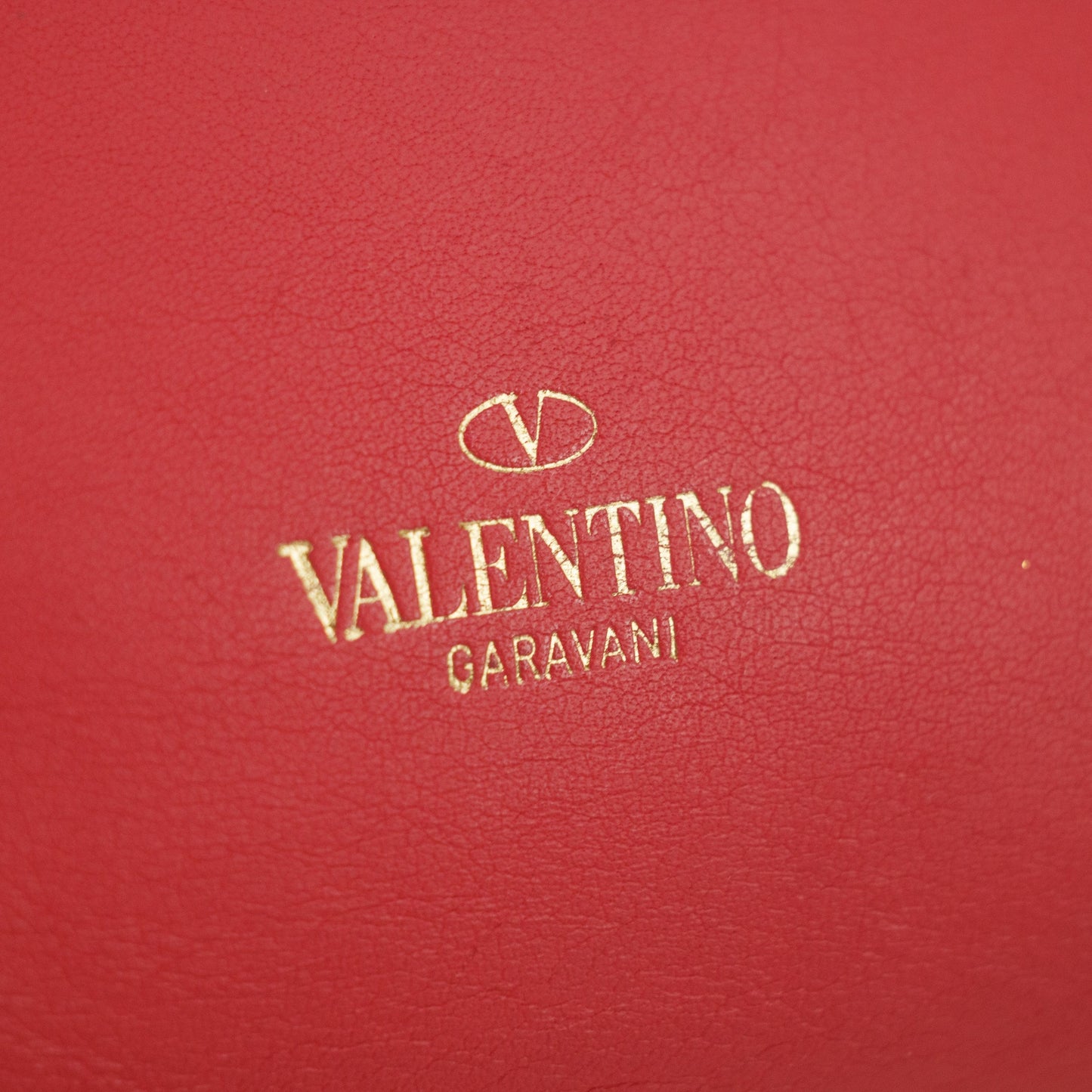 Valentino Rockstud Rose Red Leather Shoulder Bag #8506