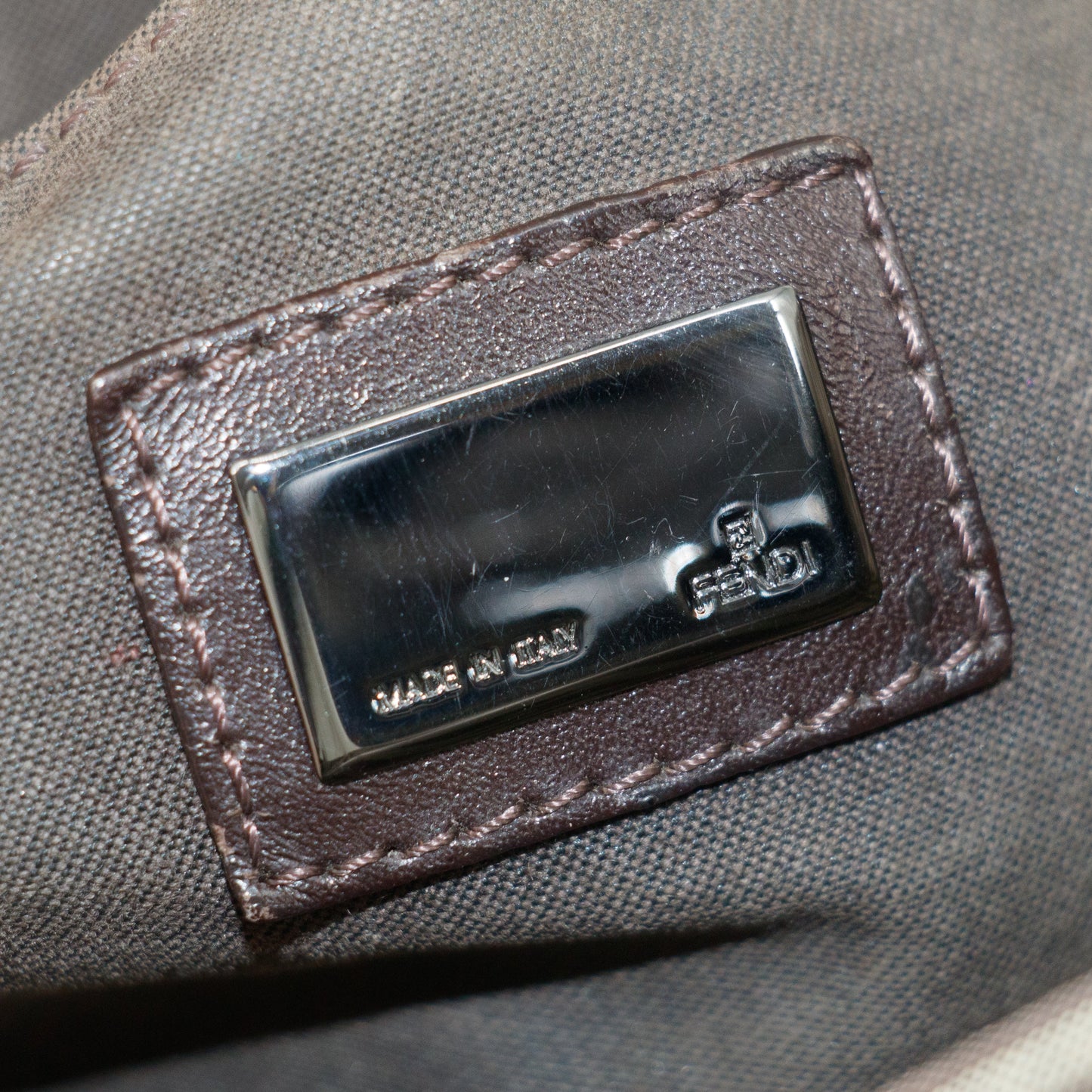 Fendi Brown Zucchino Mini Boston Bag #8539