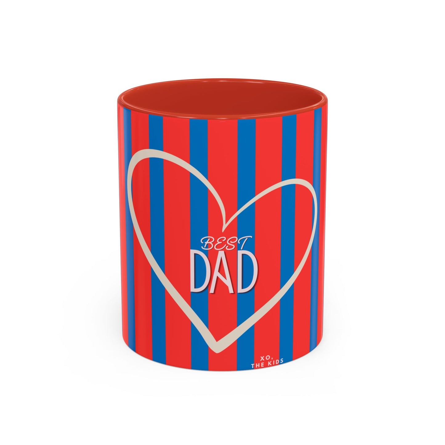 Best Dad Striped Accent Coffee Mug — Father's Day Gift