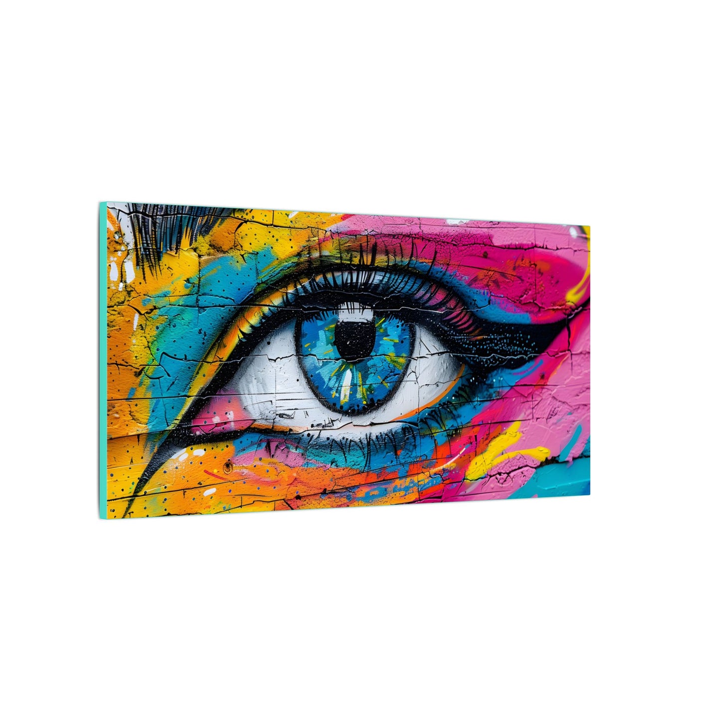Colorful Eye Street Art Matte Canvas Print