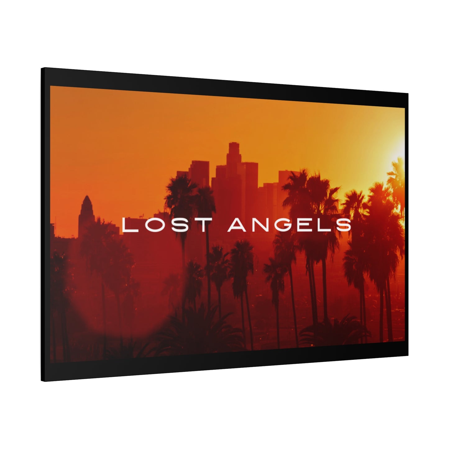 Lost Angels Wall Art Canvas | Sunset Cityscape Print, Home Decor, Gift for Art Lovers, Modern Living Room, California Vibe