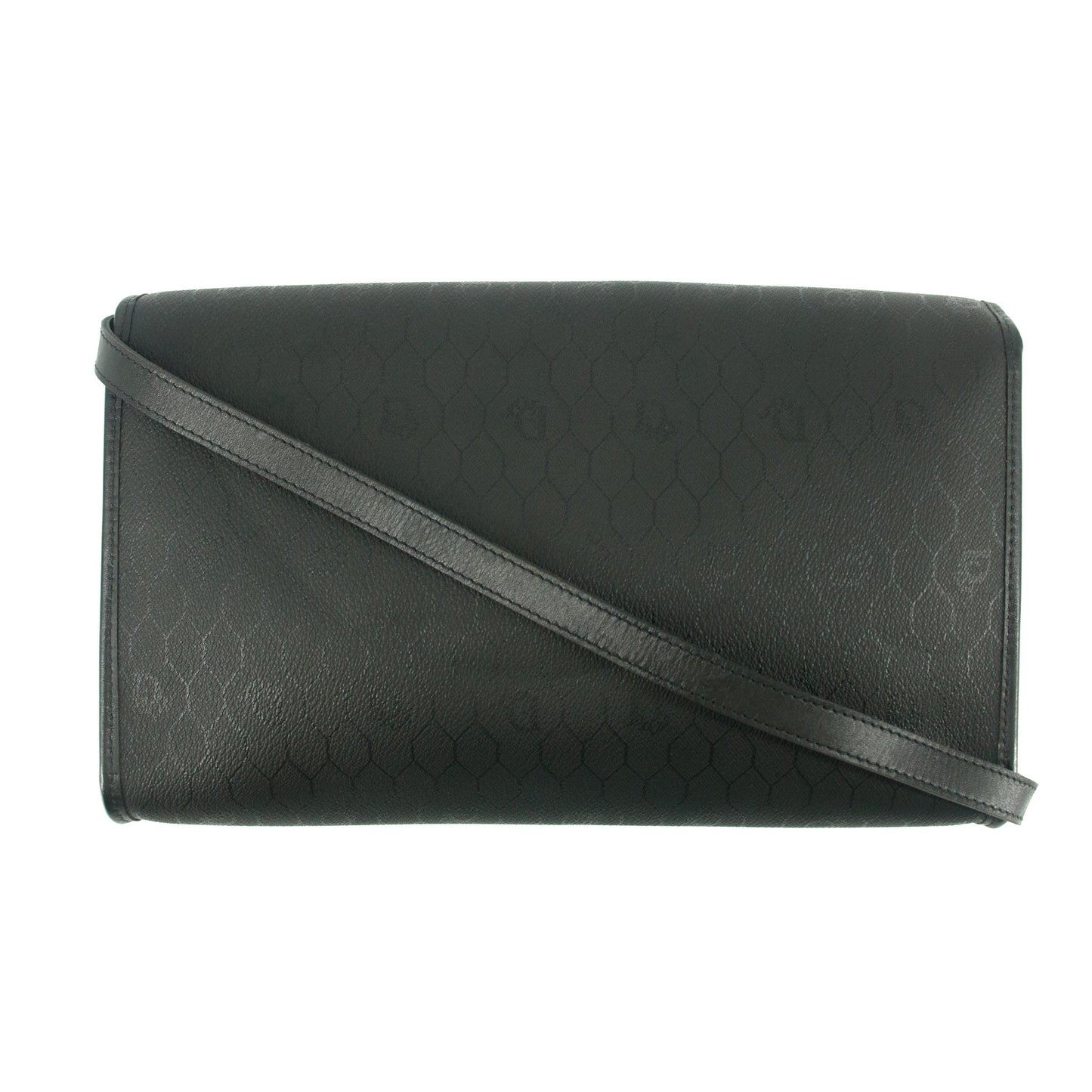 Christian Dior Black Honeycomb PVC Crossbody Bag #8571