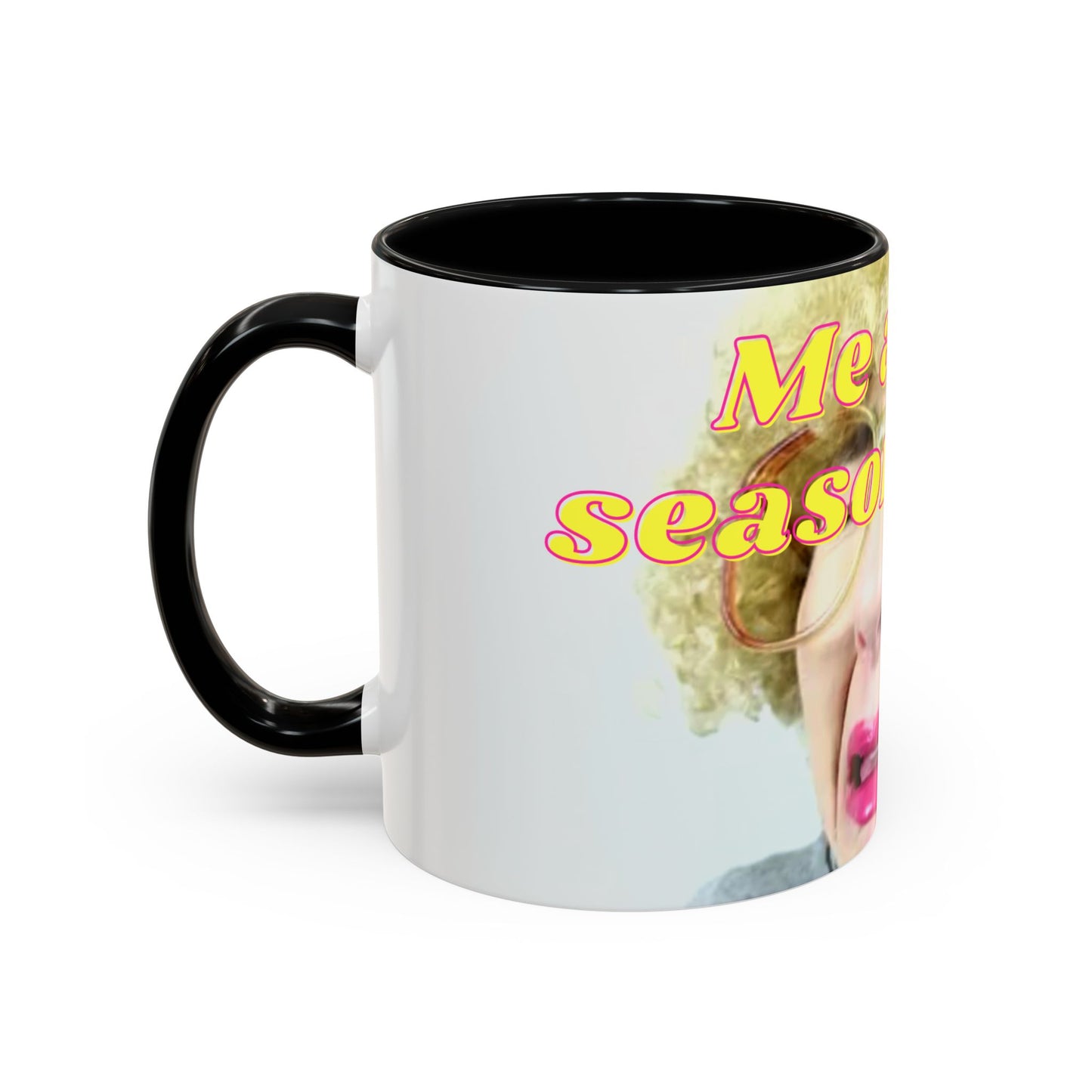 Humorous Accent Coffee Mug, "Me at the season finale", Funny Gift for TV Lovers, Comedy Merchandise, Unique Birthday Present, Fun Housewarming Mug