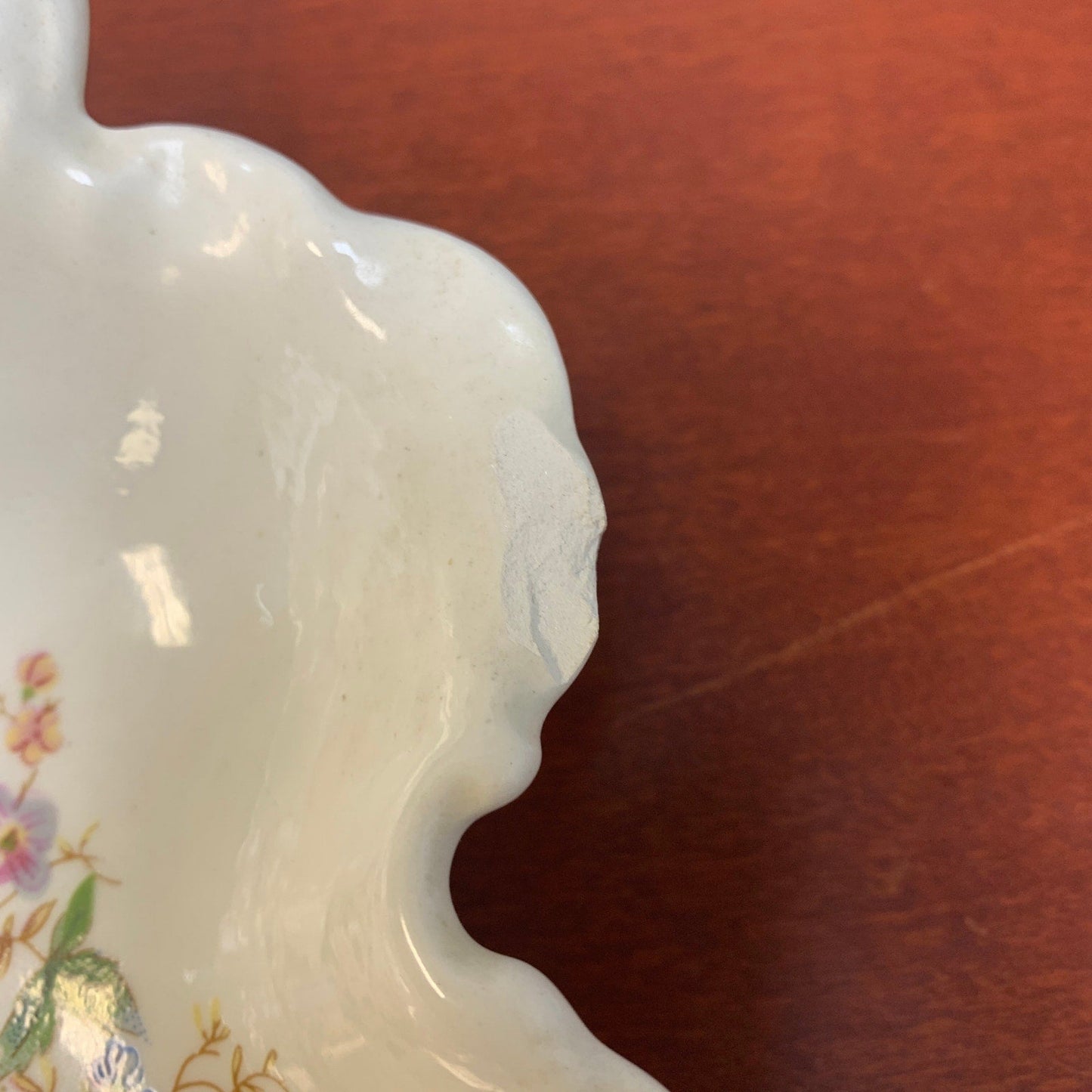 Vintage 1986 Handmade Ceramic Flower Shaped Wildflower Candy Dish Bowl For Sandy