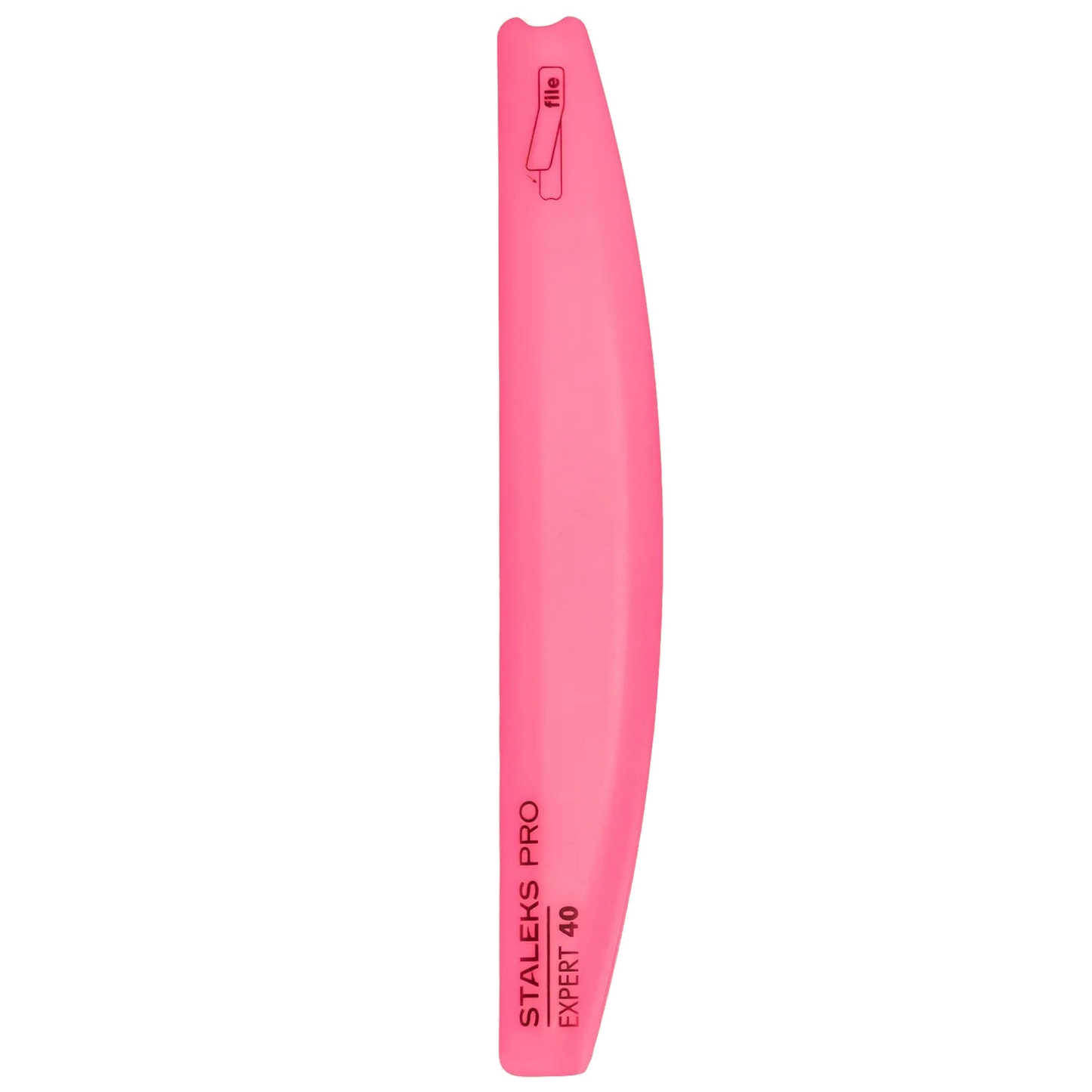 EXPERT 40 SLANTED PLASTIC NAIL FILE CRESCENT (BASE) PINK SPBE-40- STALEKS™-0