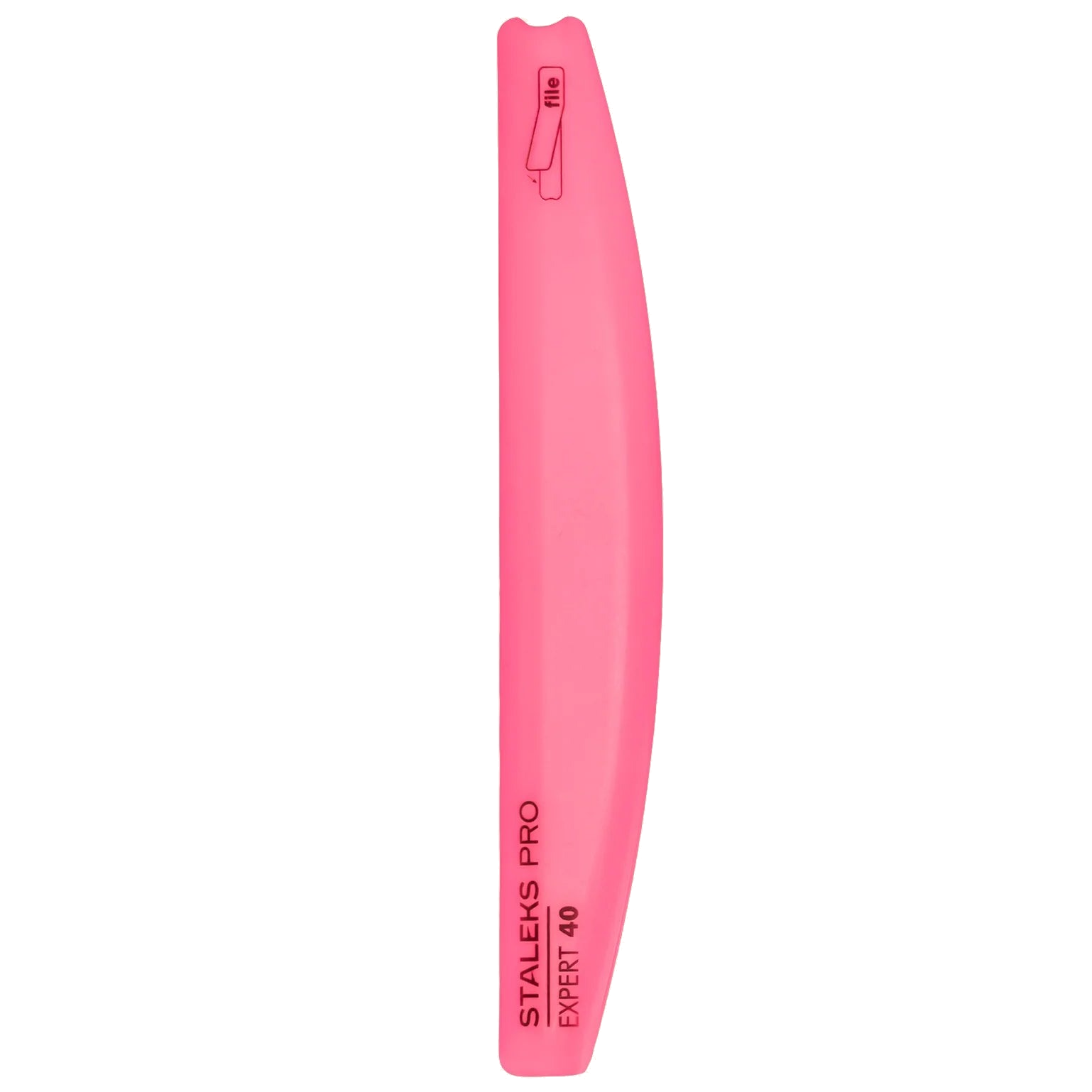 EXPERT 40 SLANTED PLASTIC NAIL FILE CRESCENT (BASE) PINK SPBE-40- STALEKS™-0