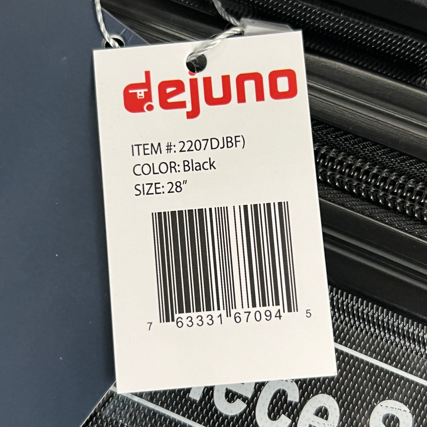 DEJUNO (3 PACK) Light Weight Expandable Spinner Rolling Suitcase Set BLACK 2207DJBF