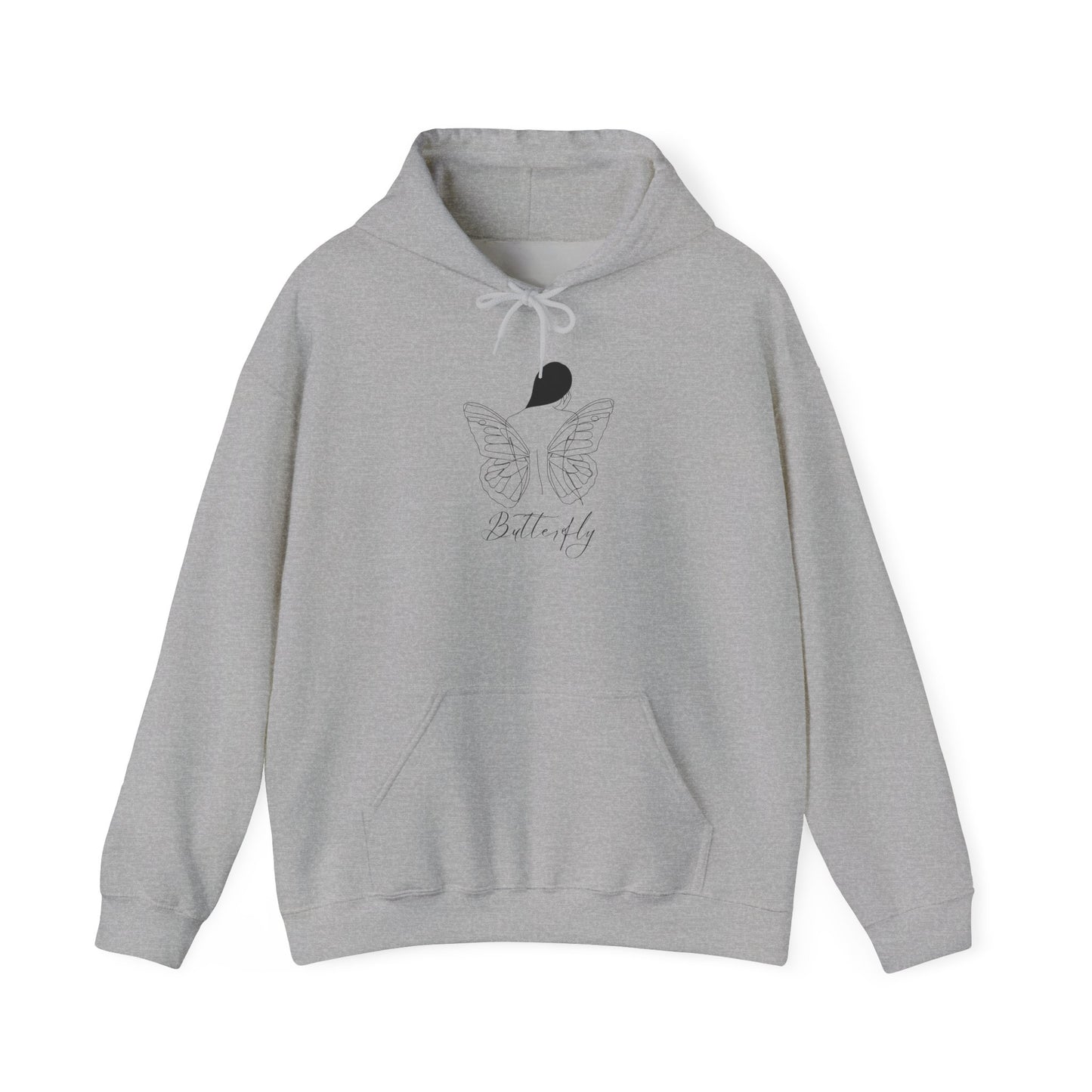 Butterfly Love Unisex Hoodie, Cozy Sweatshirt for Everyday Comfort, Gift for Nature Lovers, Butterfly Apparel for Spring