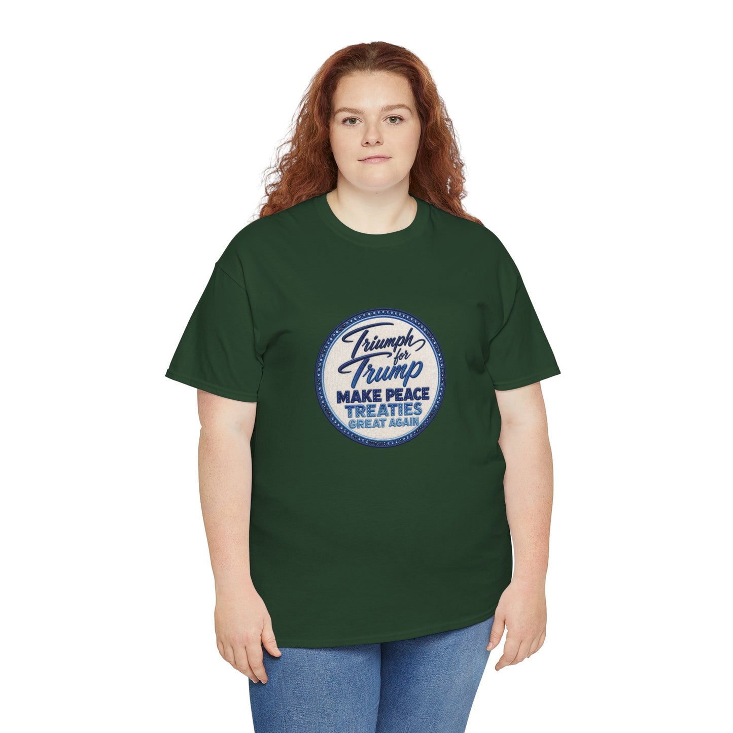 "Make Peace Treaties Great Again" Embroidery Badge Pattern T-Shirt - MADE TO ORDER ✨ CUSTOMIZABLE WITHIN REASON