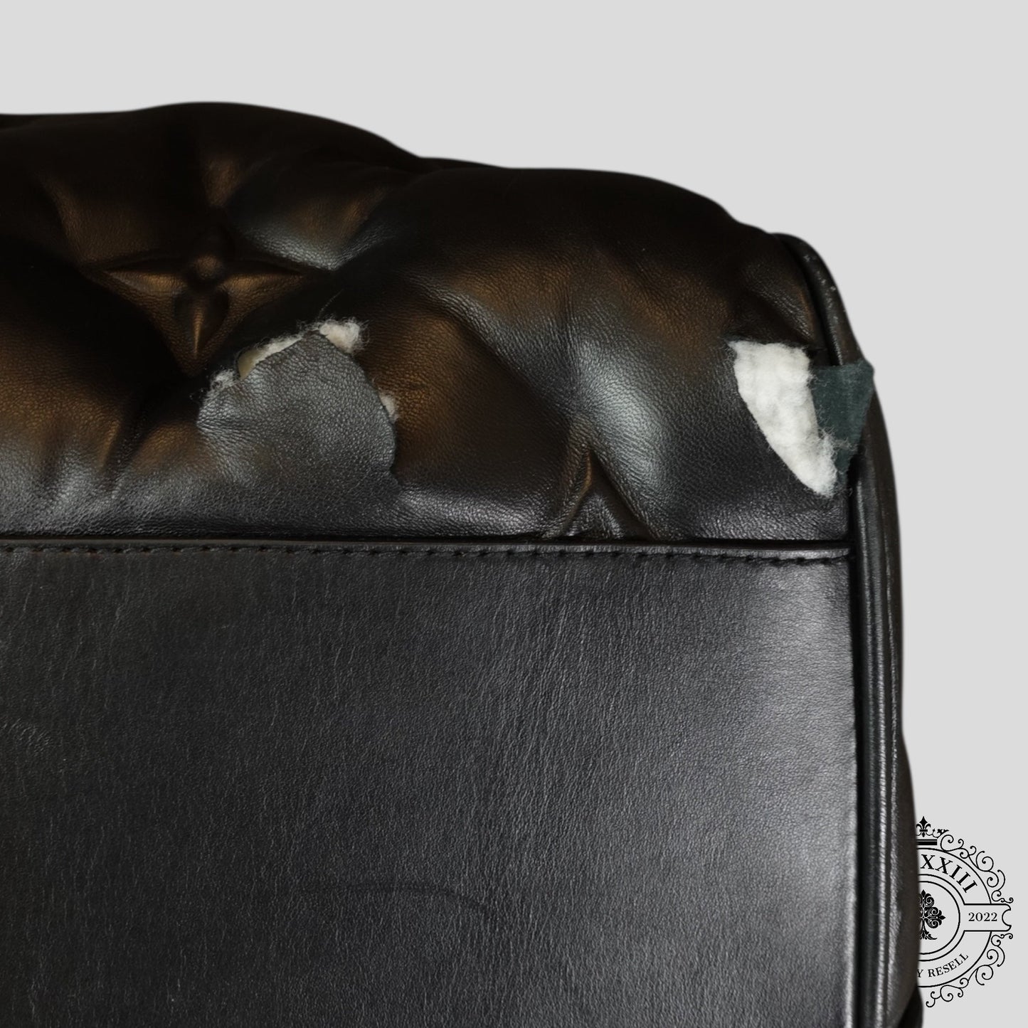Louis Vuitton Lambskin Monogram Keepall Puffer XL Bandouliere 75 in Black