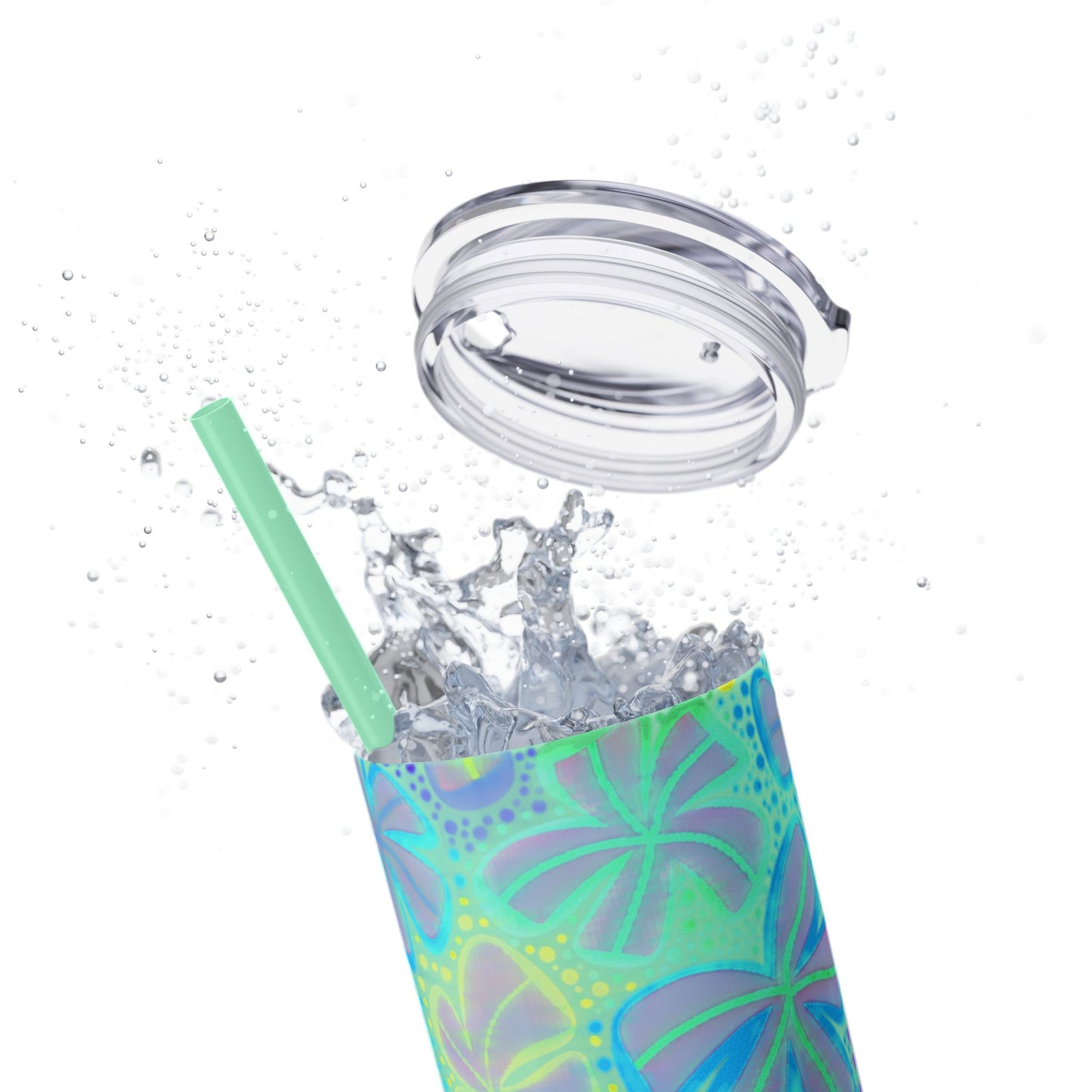Pastel Butterfly Tumbler, 20oz Drinkware, Spring Decor, Cute Gift for Her, Eco-Friendly Cup, Floral Water Bottle