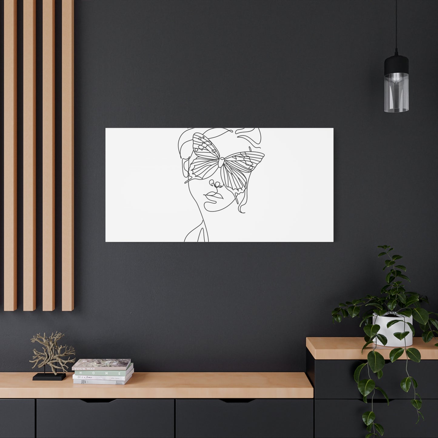 Minimalist Butterfly Canvas Art, Modern Home Decor, Gift for Nature Lovers, Wall Art for Women, Inspirational Wall Art