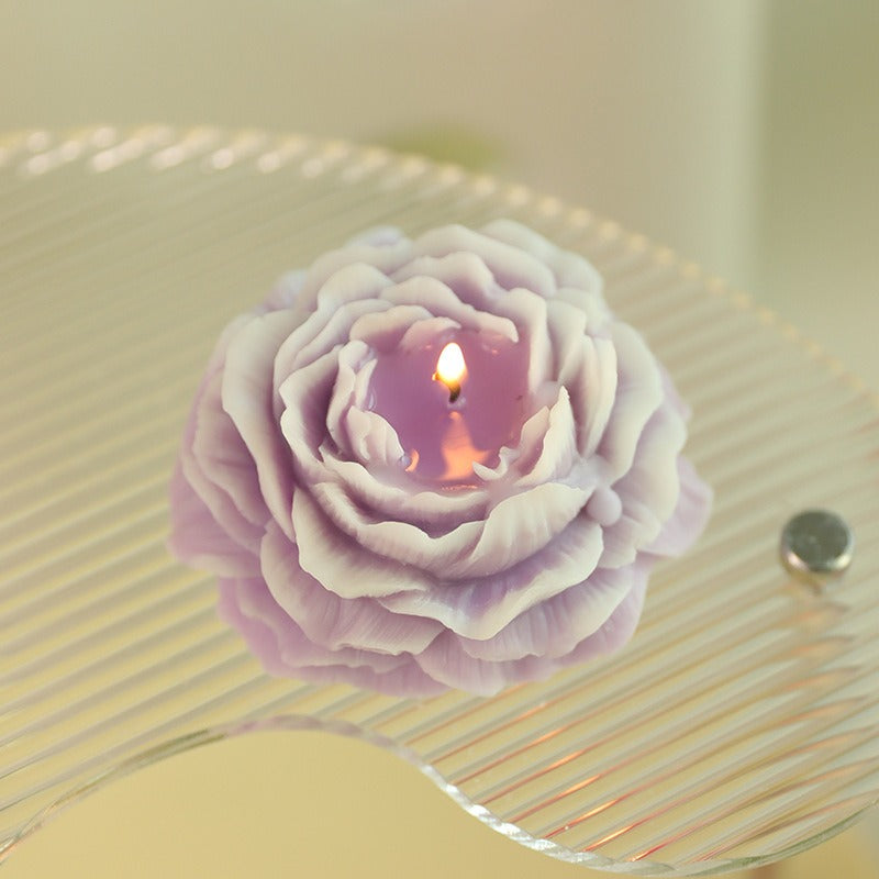 Pure handmade peony shaped aromatherapy candle wedding gift, birthday gift, banquet decoration
