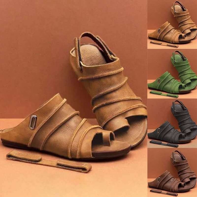 Fish mouthed toe clip beach women's sandals Velcro women's slippers sandals dual-purpose