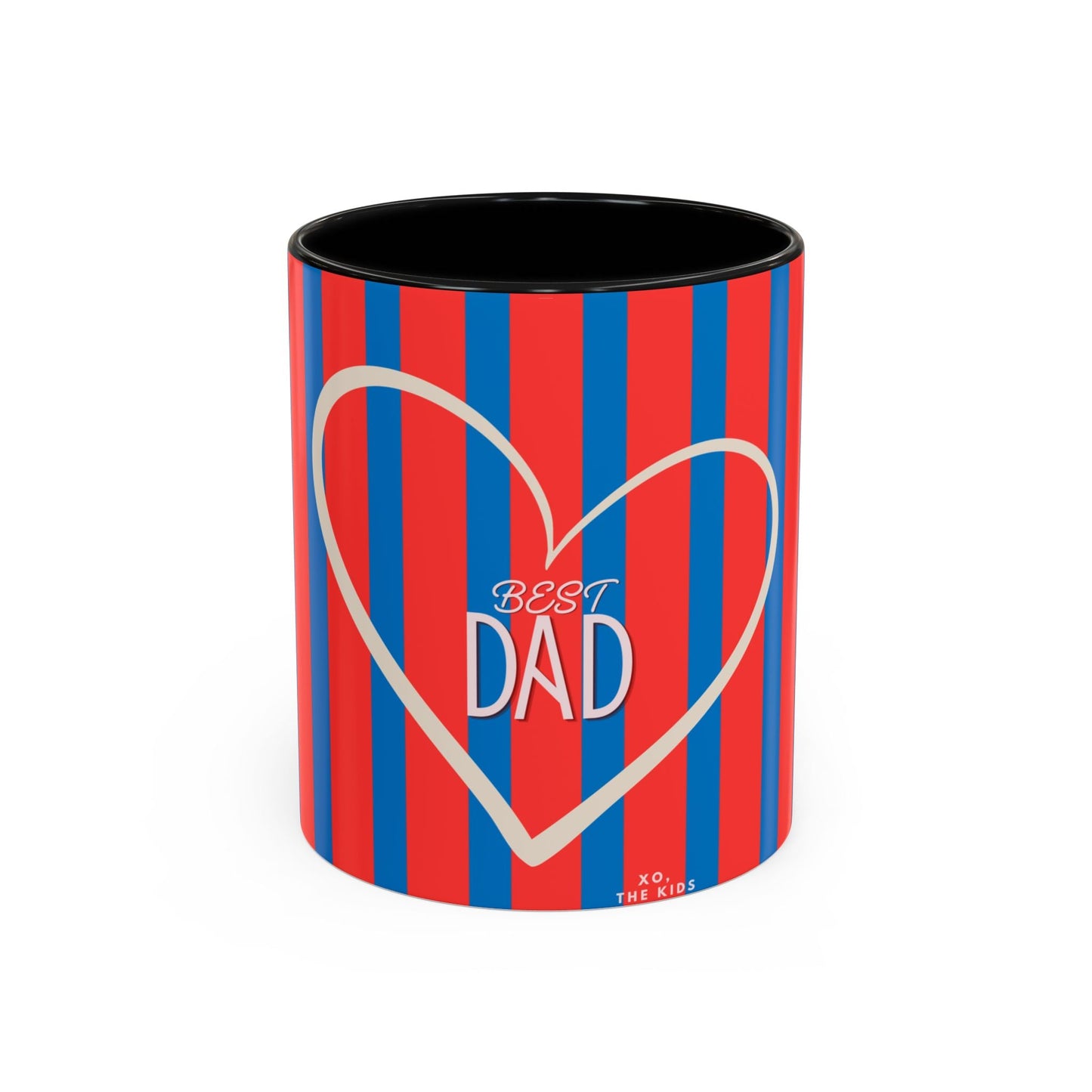 Best Dad Striped Accent Coffee Mug — Father's Day Gift