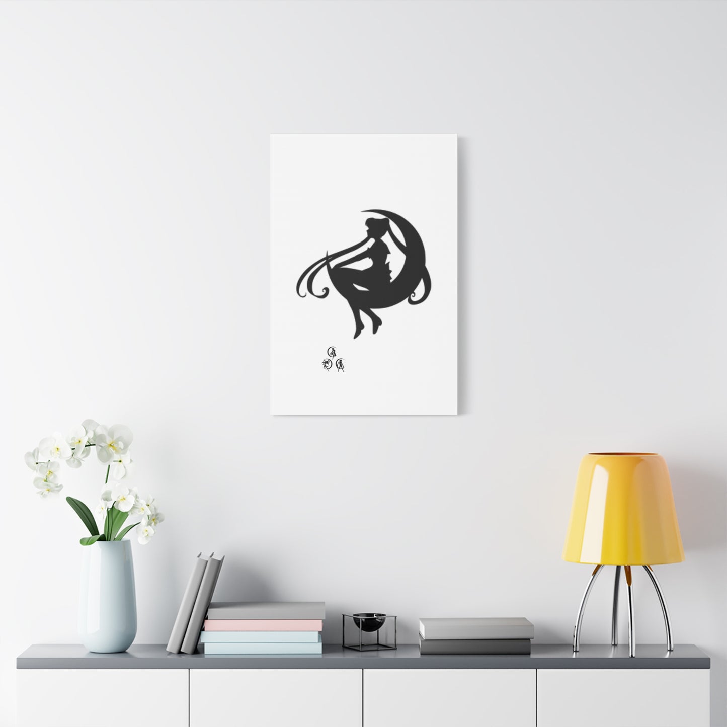 Moonlit Goddess Canvas Art, Modern Wall Decor, Fantasy Home Decor, Boho Aesthetic, Gift for Art Lovers