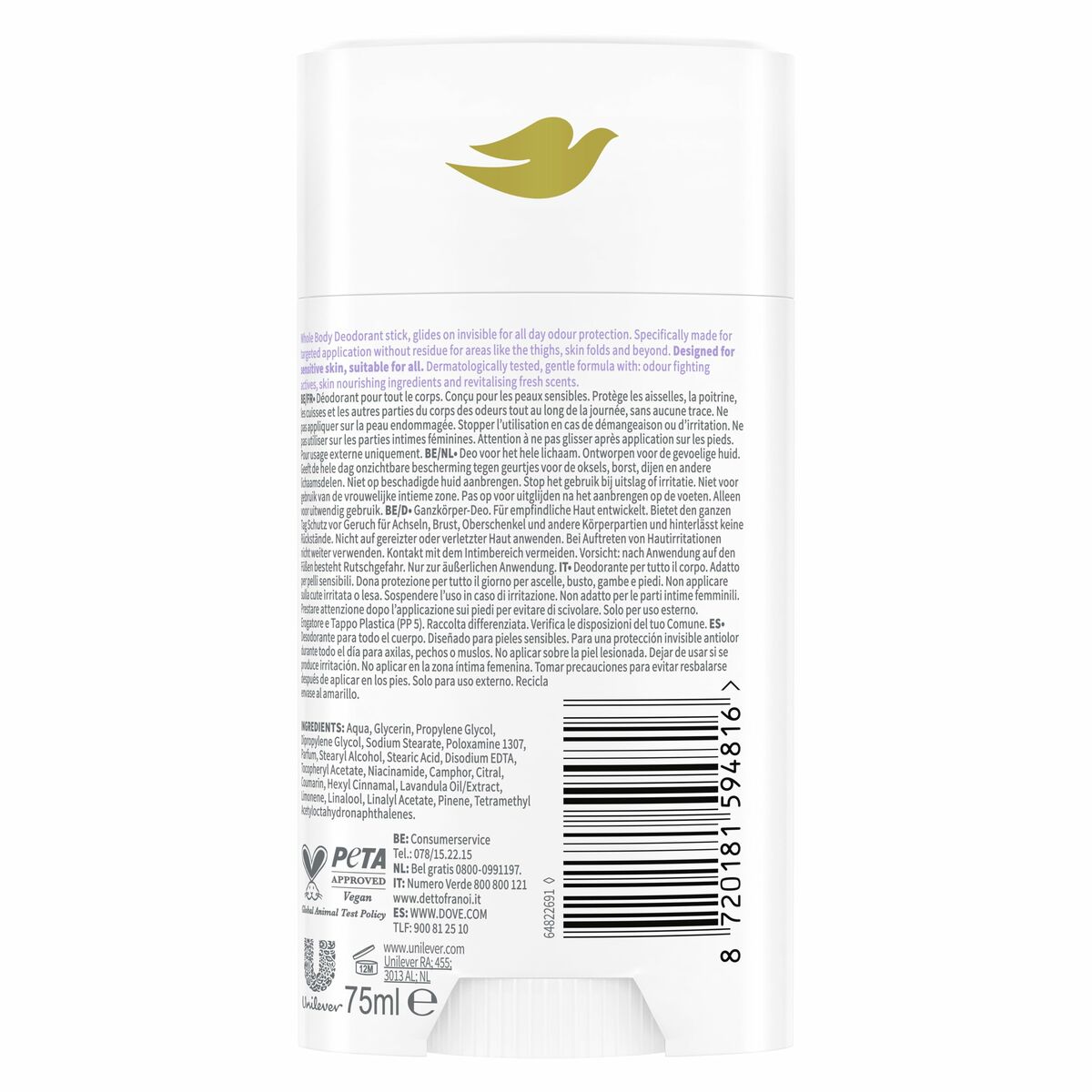 Stick Deodorant Dove LAVANDA & CAMOMILA 75 ml-4