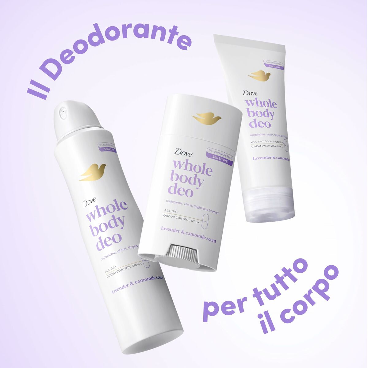 Spray Deodorant Dove LAVANDA & CAMOMILA 150 ml-1