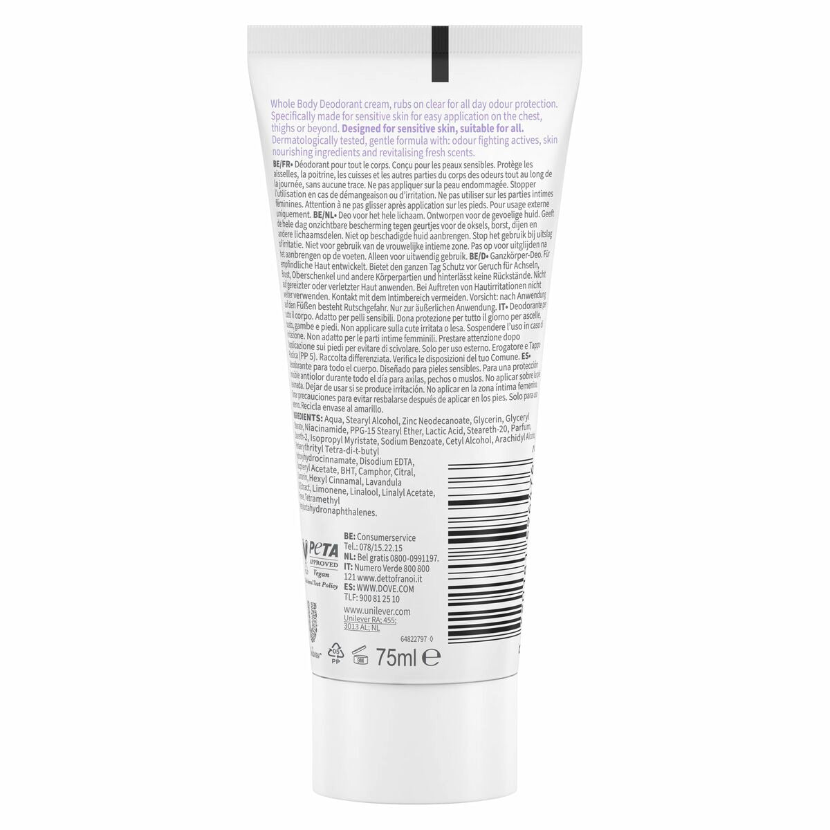 Cream Deodorant Dove LAVANDA & CAMOMILA 75 ml-4