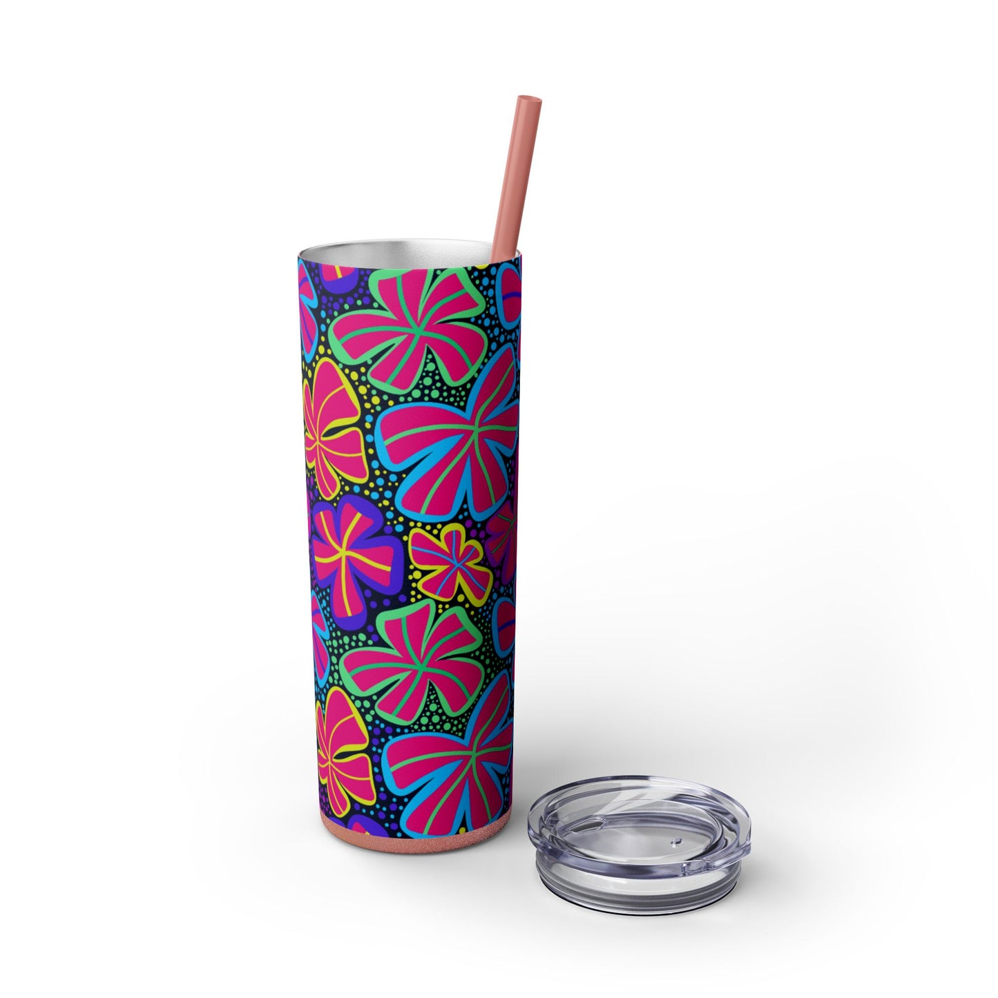 Vibrant Floral Skinny Tumbler, 20oz | Reusable Drink Cup for Home, Office, Road Trips | Fun Gift for Spring, Summer, Birthdays, Garden [...]