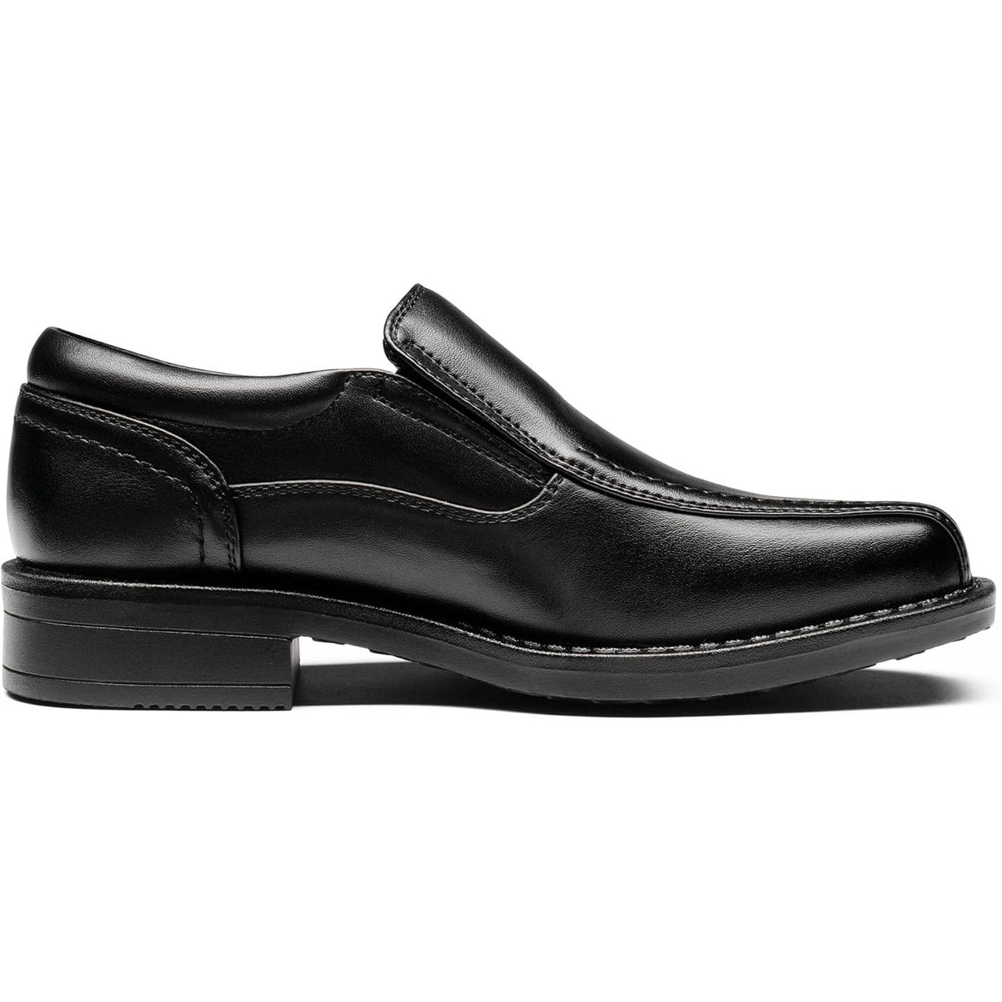 Bruno Marc Toddler Boys Size 10 Black Faux Leather Slide On Dress Loafer Shoes