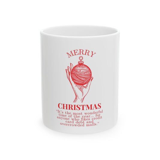 Merry Christmas Ceramic Mug, Holiday Coffee Cup, Seasonal Gift, Christmas Decor, Festive Drinkware