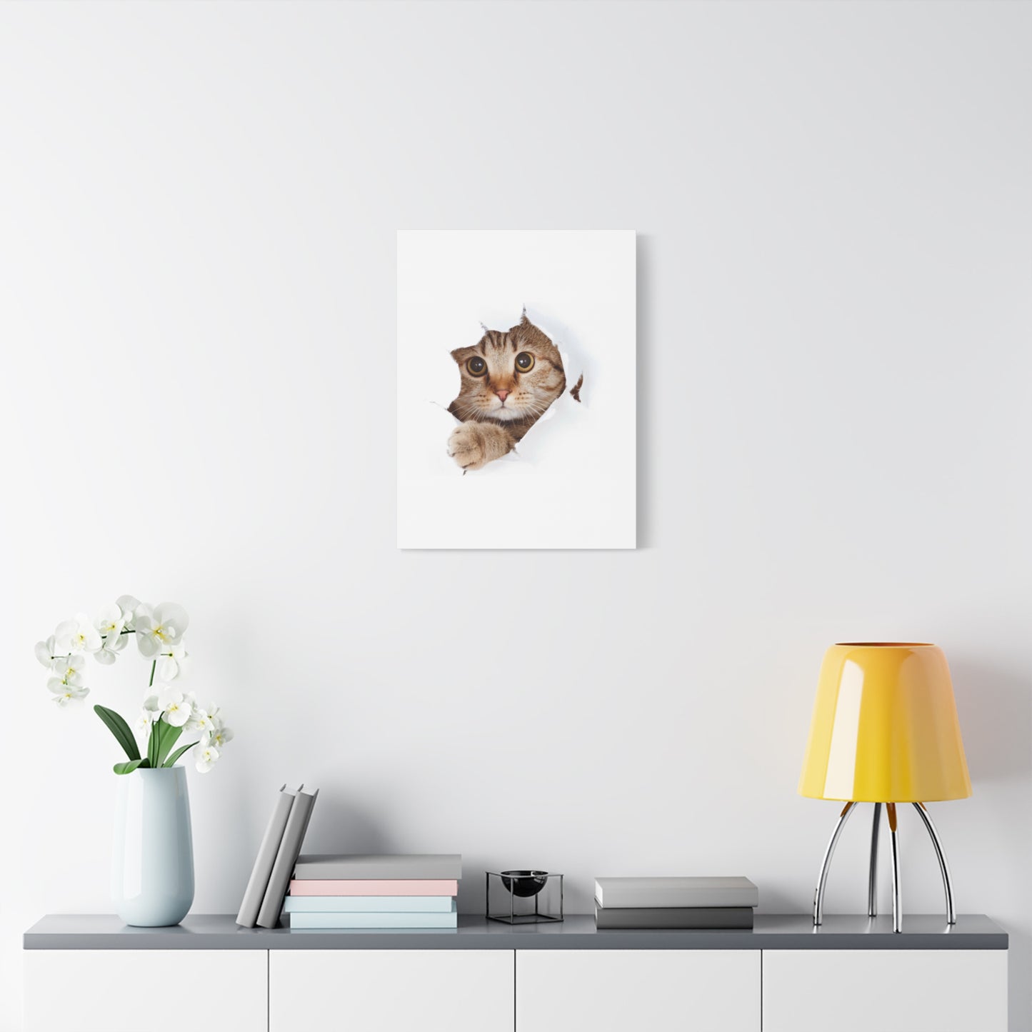 Whimsical Cat Canvas Art, Playful Decor for Cat Lovers, Home Wall Art, Pet-Themed Gift, Cute Cat Wall Art, Cat Lover's Decoration