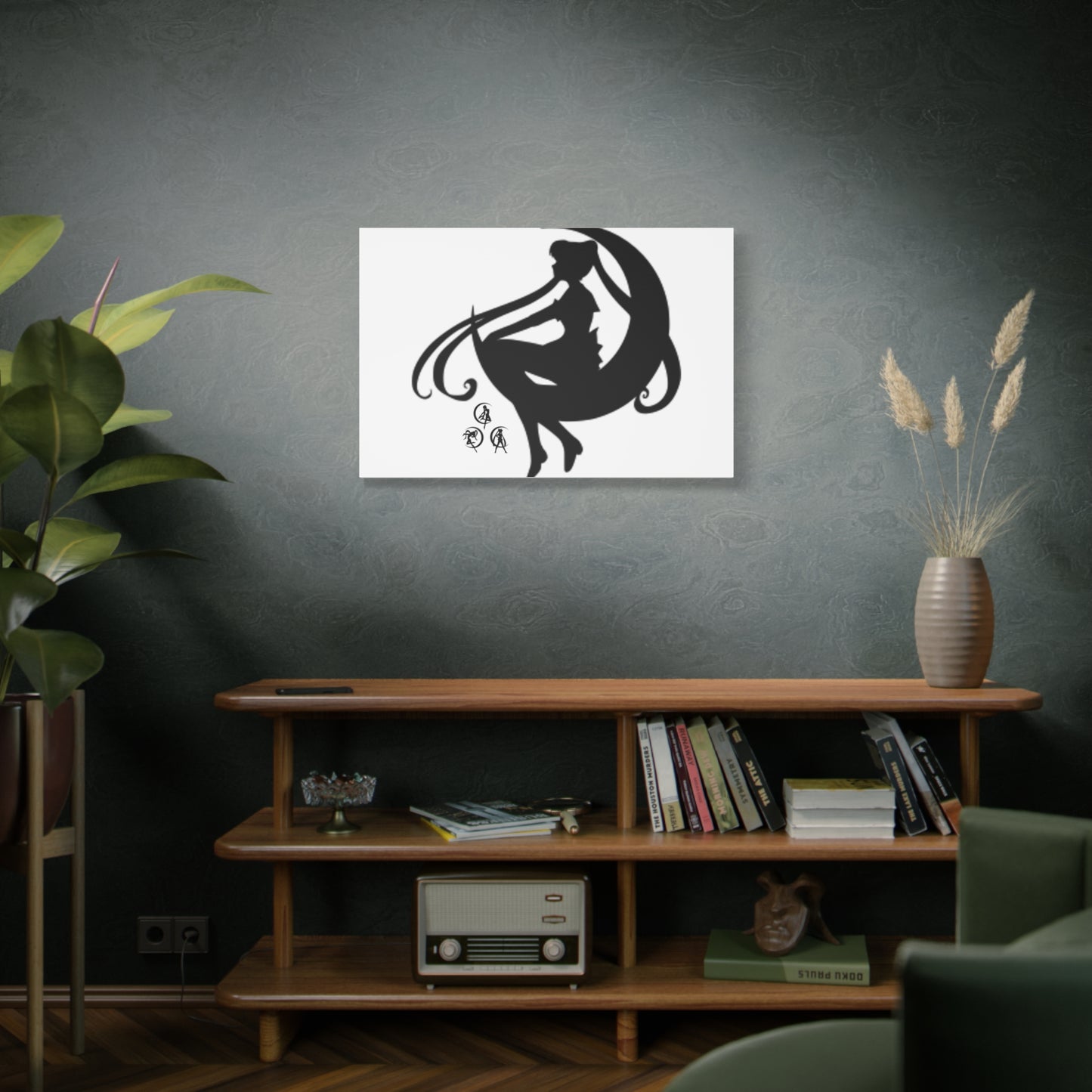 Moonlit Goddess Canvas Art, Modern Wall Decor, Fantasy Home Decor, Boho Aesthetic, Gift for Art Lovers