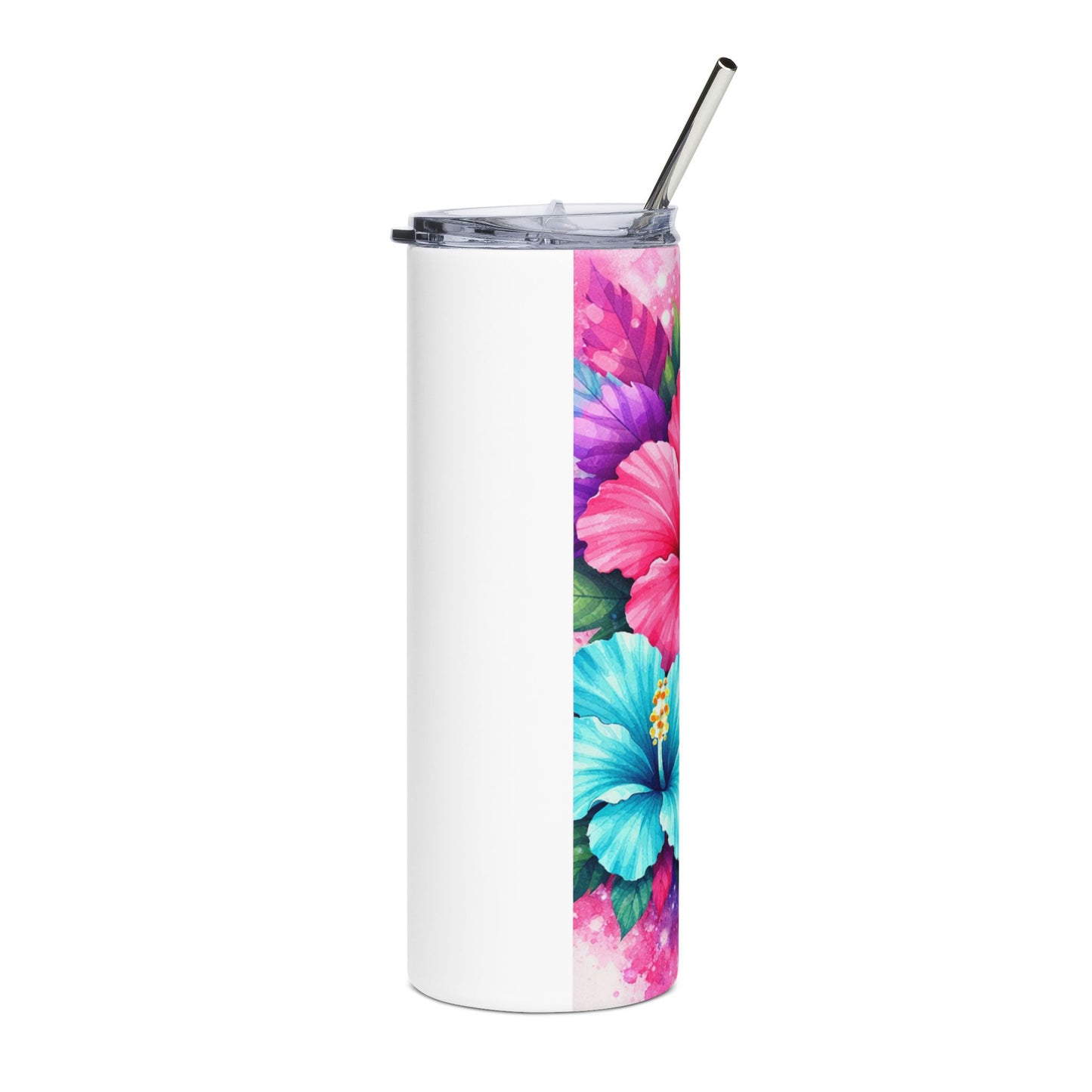 Tropical Hibiscus Floral Stainless Steel Tumbler | 20oz