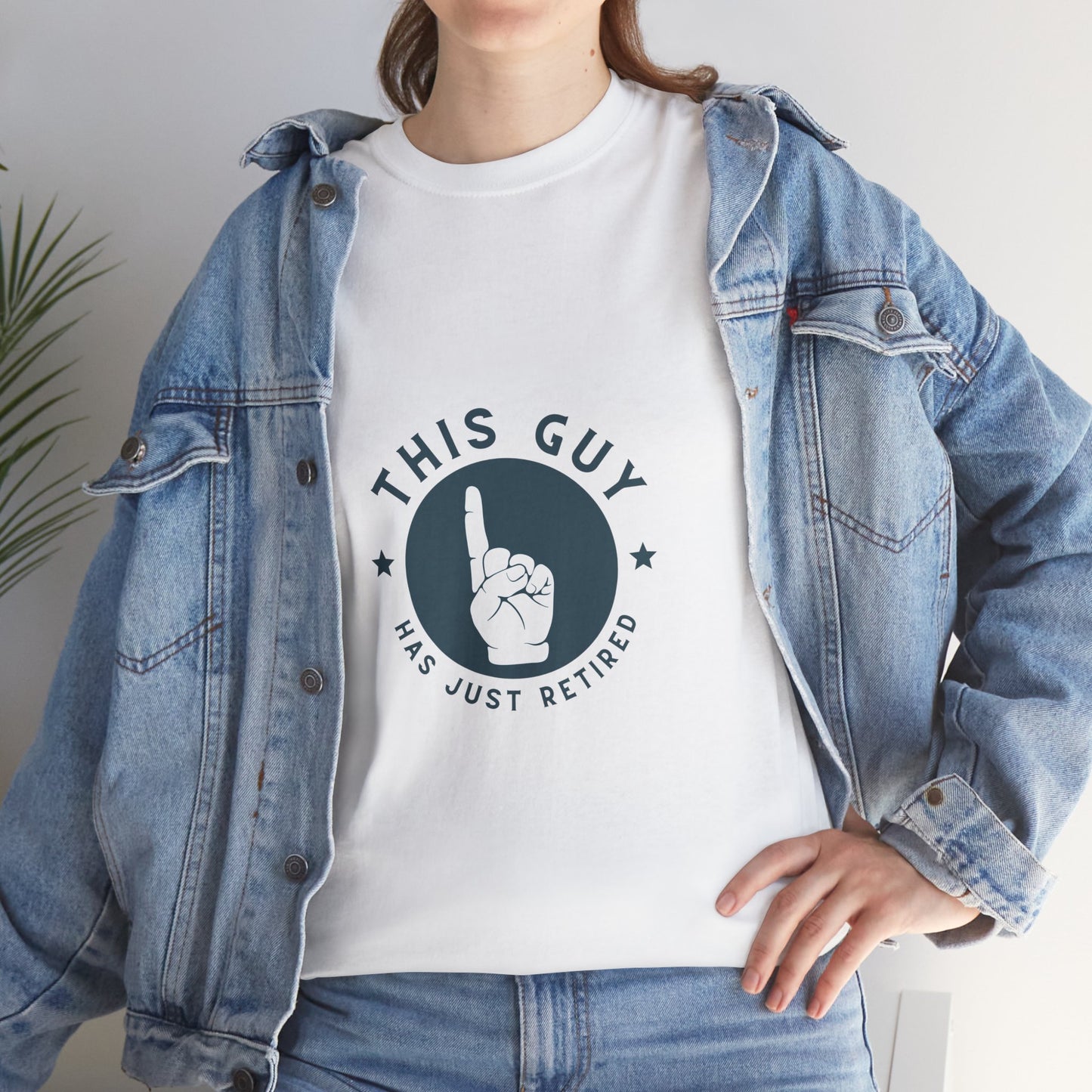 This Guy Has Just Retired Retirement Celebration Unisex Heavy Cotton Tee | Funny Gift for Retirees, Casual Wear, Retirement Party, Humor Shirt, Comfy Gift Idea
