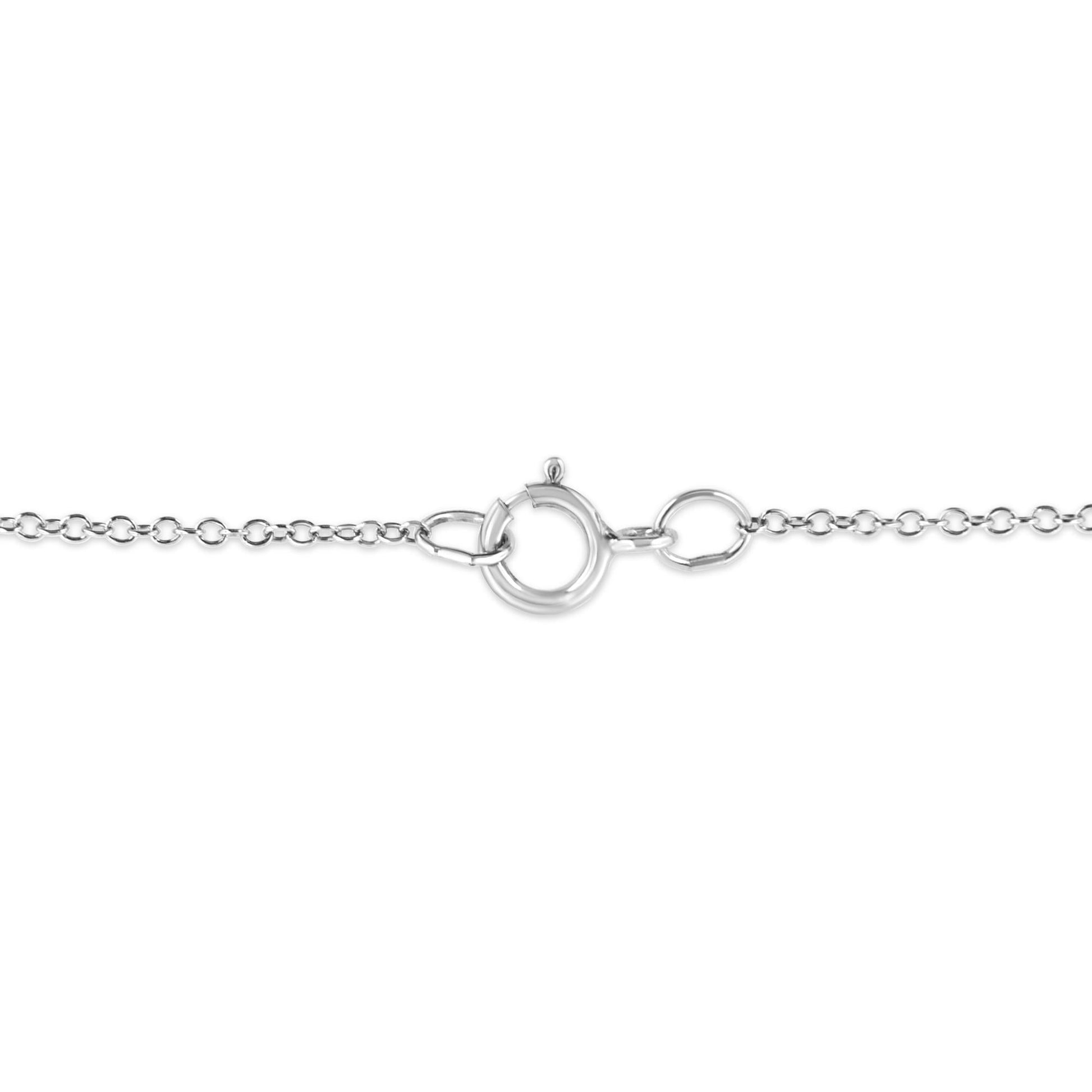 .925 Sterling Silver Prong-Set Diamond Accent Starfish Pendant Necklace (I-J Color, I1-I2 Clarity) - Size 18"-4