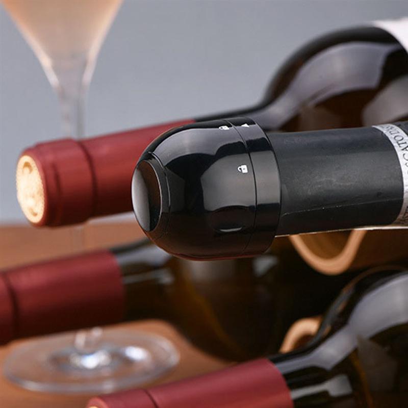 2pcs ABS Vacuum Red Wine Bottle Cap Stopper Silicone Sealed Champagne Cork Stopper Retain Freshness Stopper Kitchen Bar Tools
