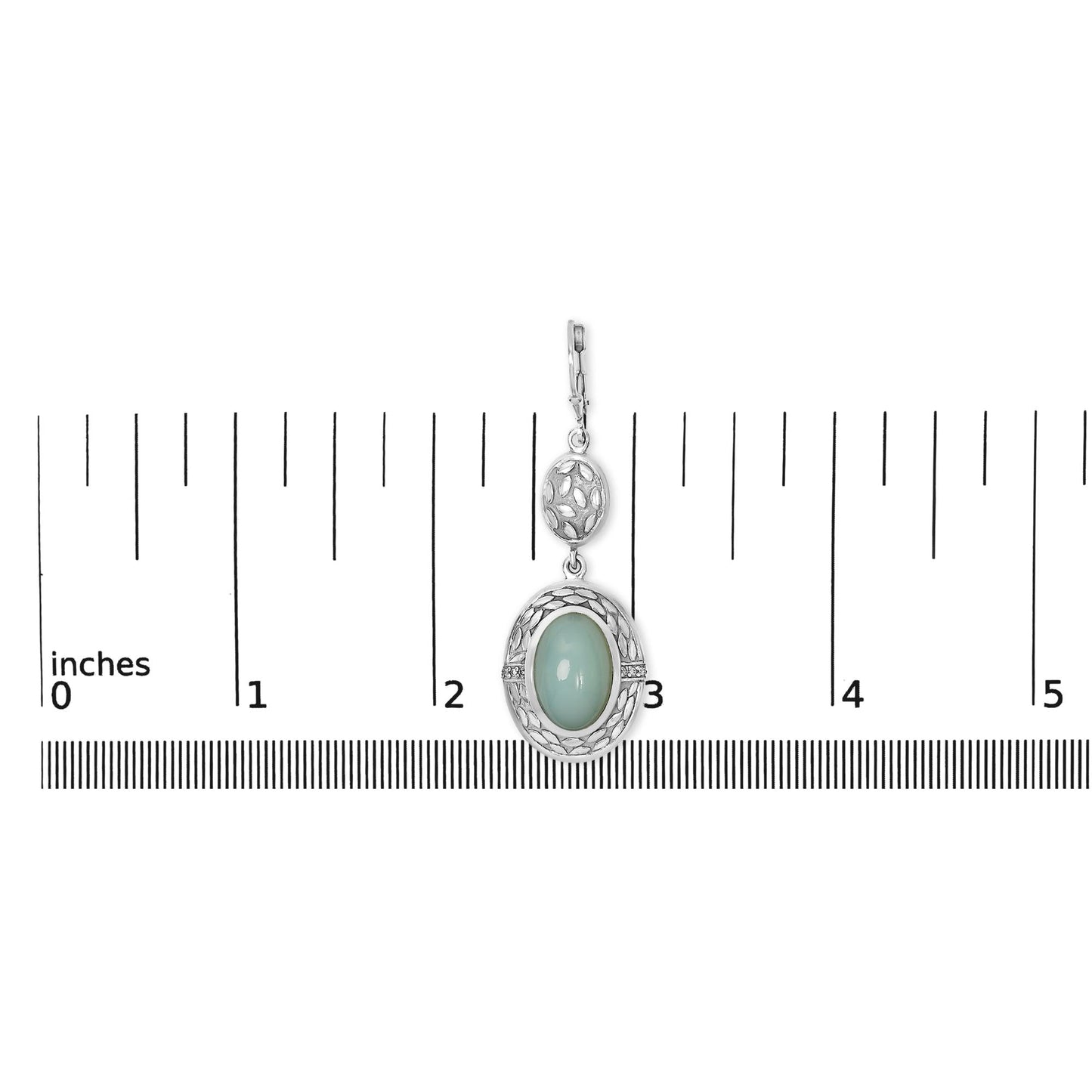 .925 Sterling Silver Chalcedony Diamond Accent Drop and Dangle Earring (K-L Color, I1-I2 Clarity)-4