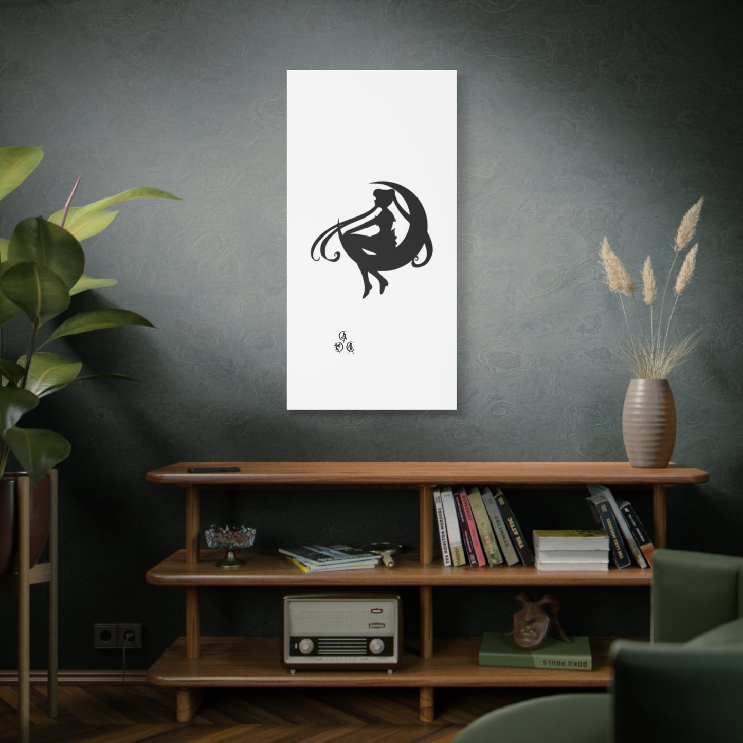 Moonlit Goddess Canvas Art, Modern Wall Decor, Fantasy Home Decor, Boho Aesthetic, Gift for Art Lovers