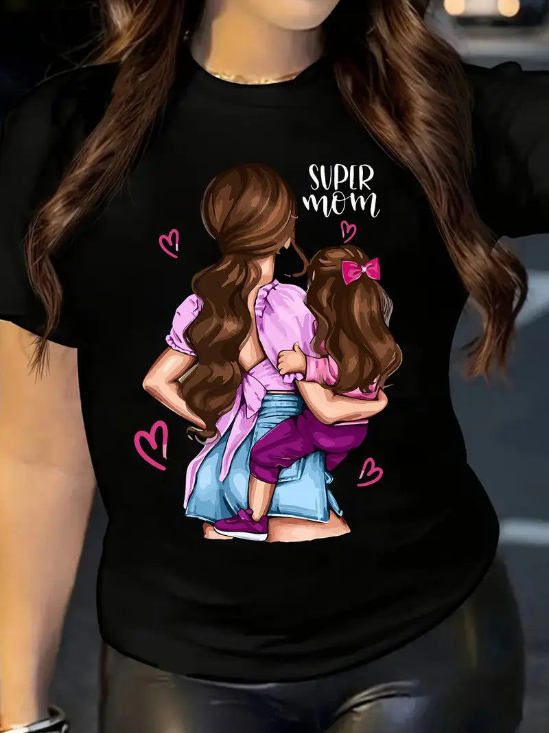 Women's Short Sleeve Round Neck T-Shirt Women's Clothing Gift