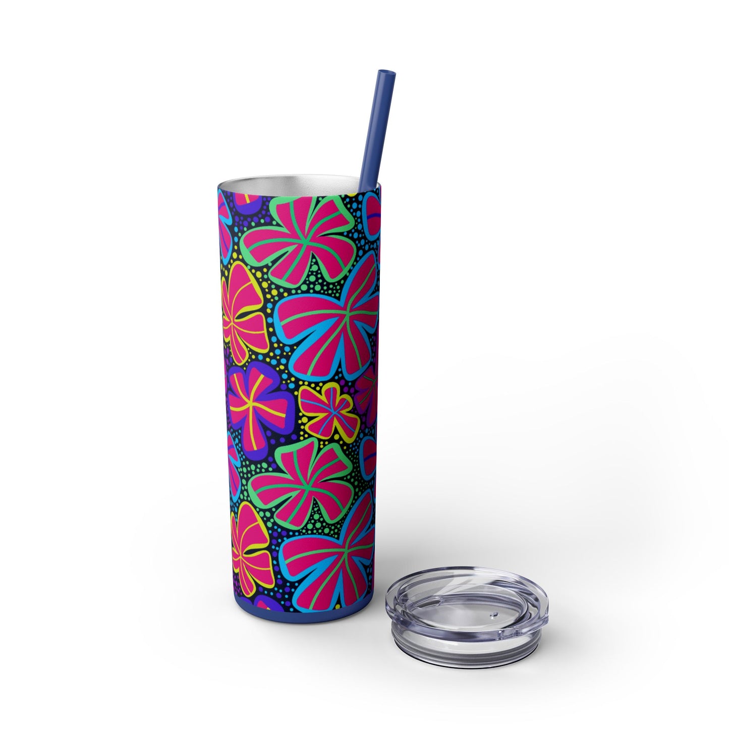 Vibrant Floral Skinny Tumbler, 20oz | Reusable Drink Cup for Home, Office, Road Trips | Fun Gift for Spring, Summer, Birthdays, Garden [...]