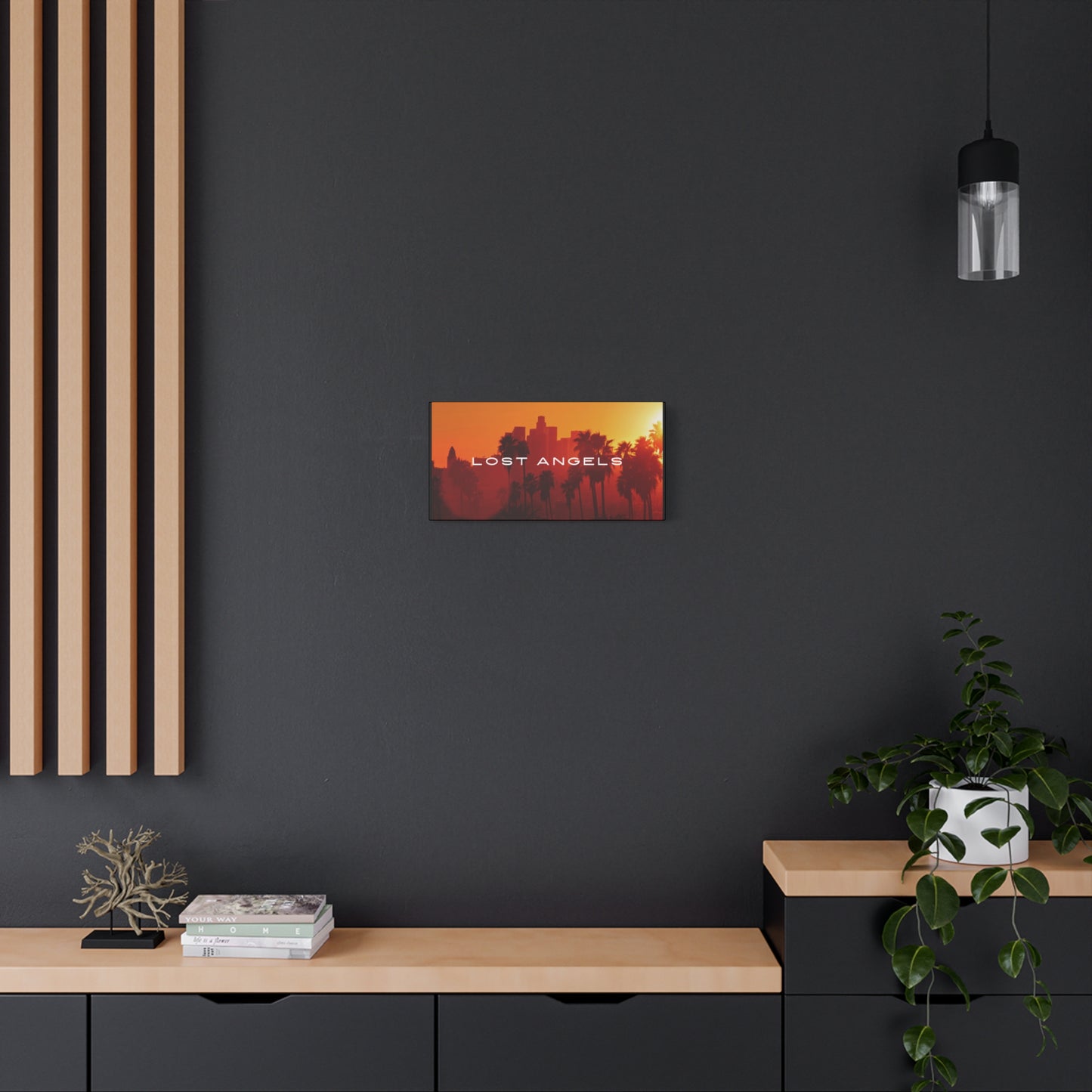 Lost Angels Wall Art Canvas | Sunset Cityscape Print, Home Decor, Gift for Art Lovers, Modern Living Room, California Vibe