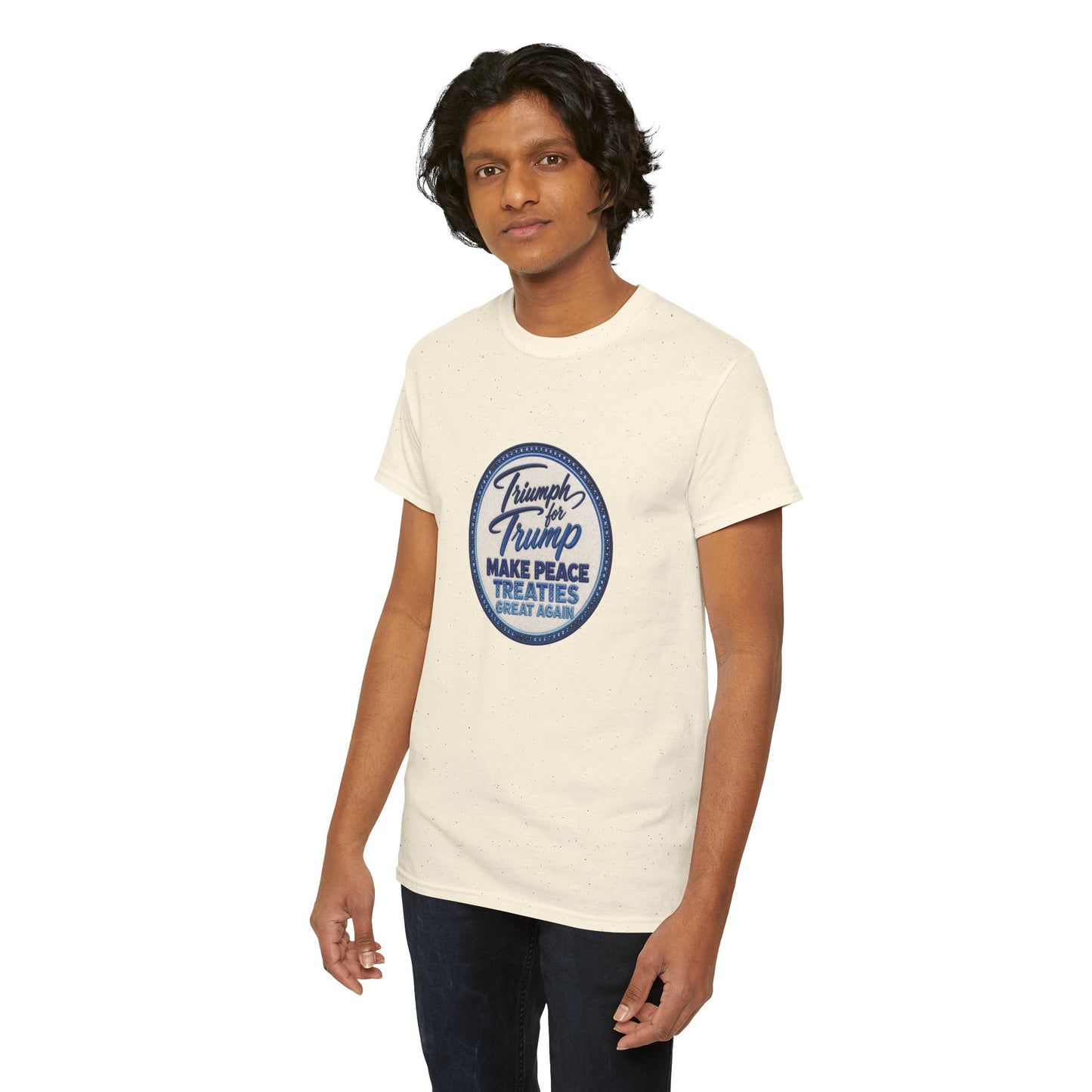 "Make Peace Treaties Great Again" Embroidery Badge Pattern T-Shirt - MADE TO ORDER ✨ CUSTOMIZABLE WITHIN REASON