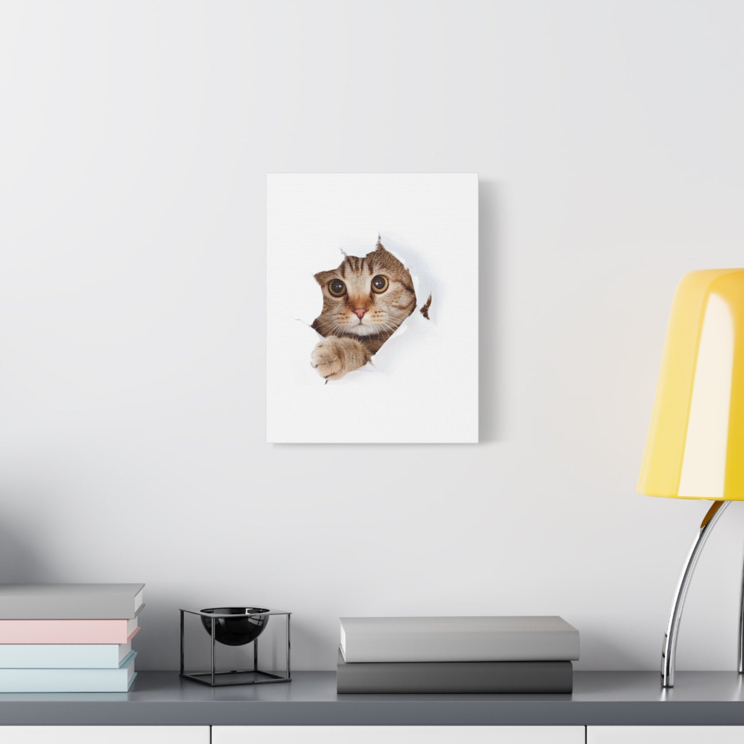 Whimsical Cat Canvas Art, Playful Decor for Cat Lovers, Home Wall Art, Pet-Themed Gift, Cute Cat Wall Art, Cat Lover's Decoration