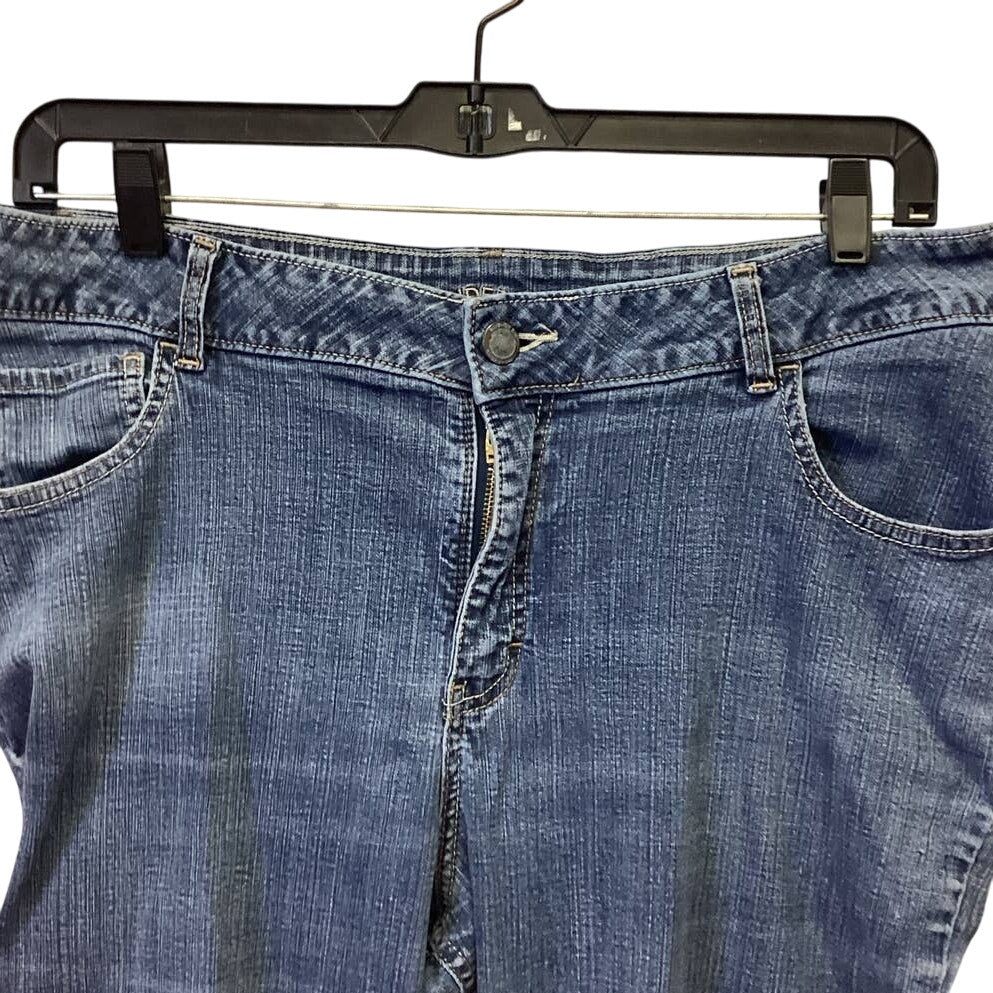 Riders by Lee Plus Size 18W Midrise Boot Cut Stretch Cotton Denim Blue Jeans
