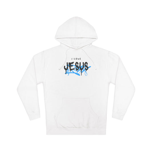 I Love Jesus Unisex Hooded Sweatshirt - Faithful Inspirational Apparel
