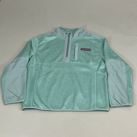 VINEYARD VINES Martha's Vineyard Men's Teal Green Half Zip Pullover Sz- L