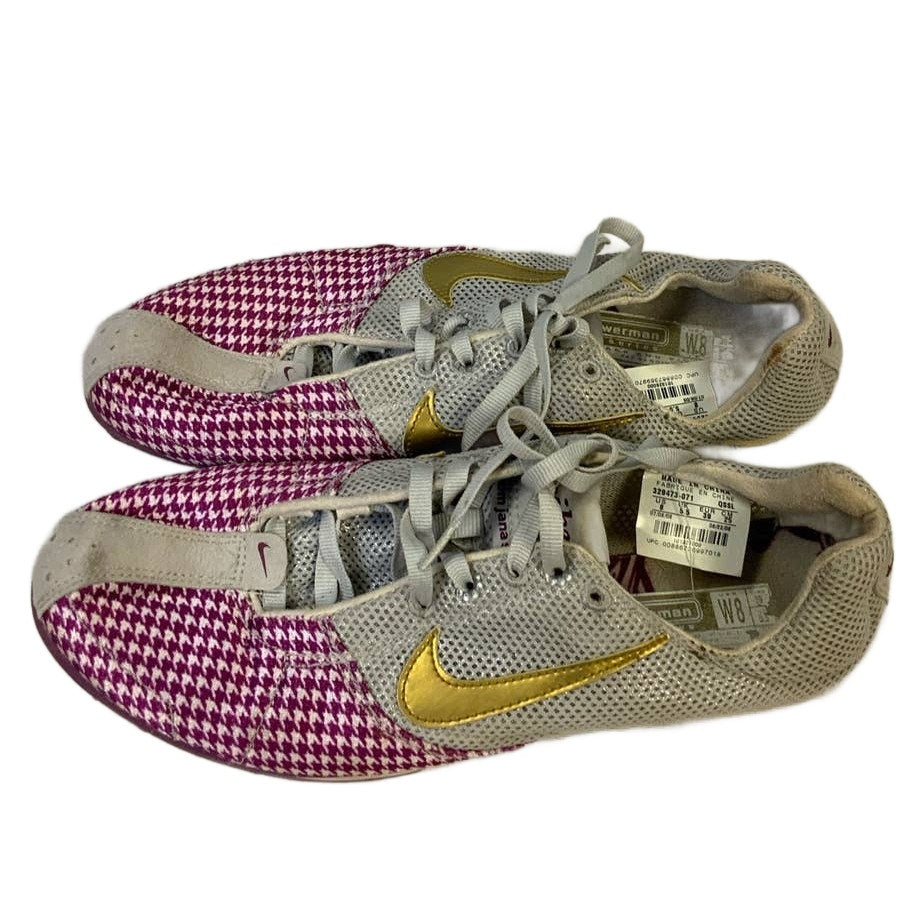 Nike US Ladies Size 8 Bowerman Series Purple Gray Mesh Running Track Shoes