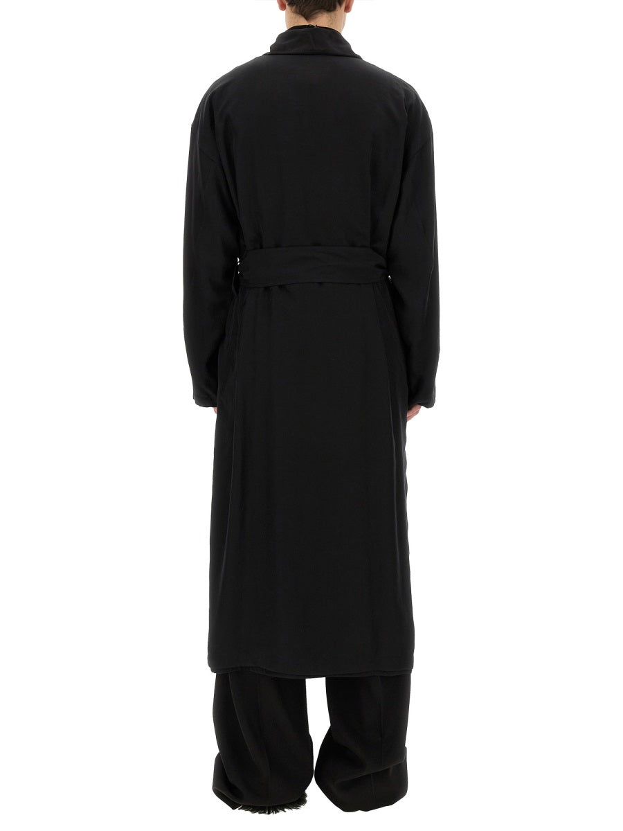 Balenciaga Men Belted Trench Coat