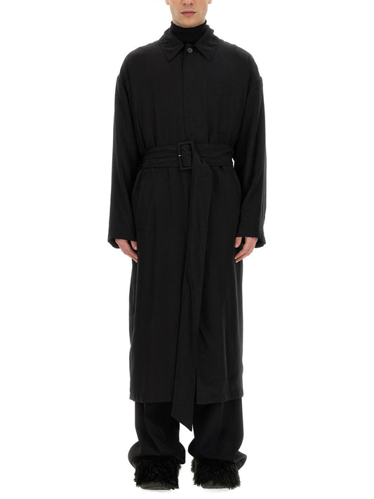 Balenciaga Men Belted Trench Coat