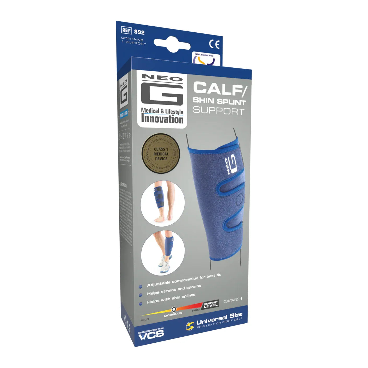 Neo G Calf & Shin Splint Support, One Size Fits All (OSFA)