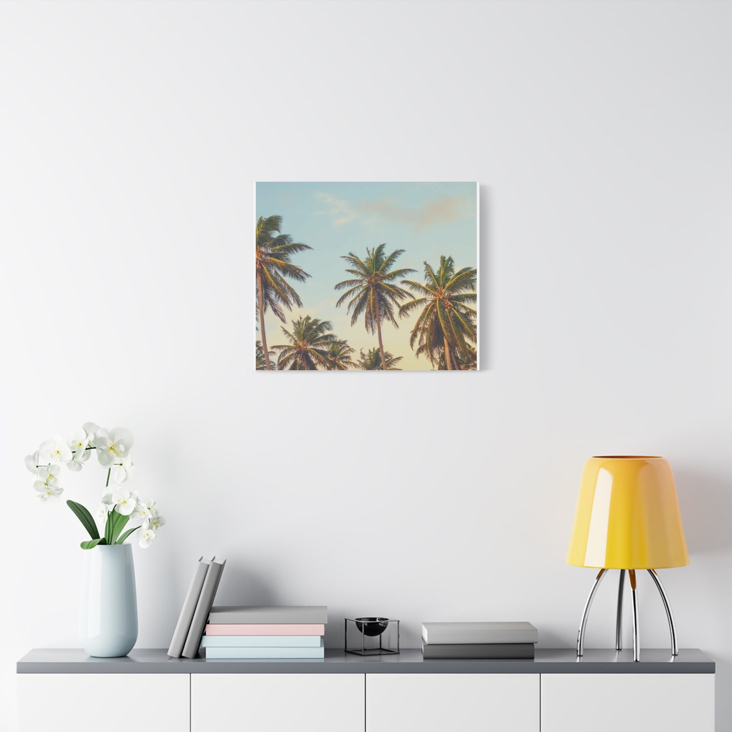 Tropical Palm Tree Canvas Print, City of Angeles Tropical Wall Art, Los Angeles Beach Decor, California Nature Photography, Home Decoration, Gift for Beach Lovers