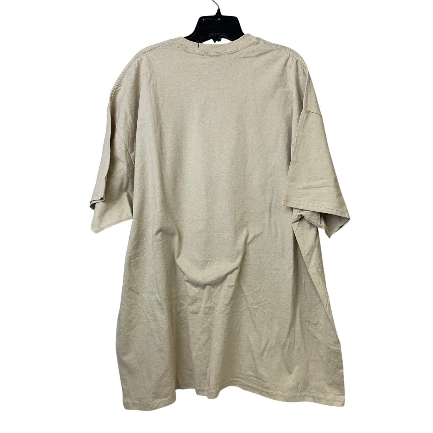 New Hand Printed Mens 2XL Tan Gratitude Bible Quote Short Sleeve Cotton Tee