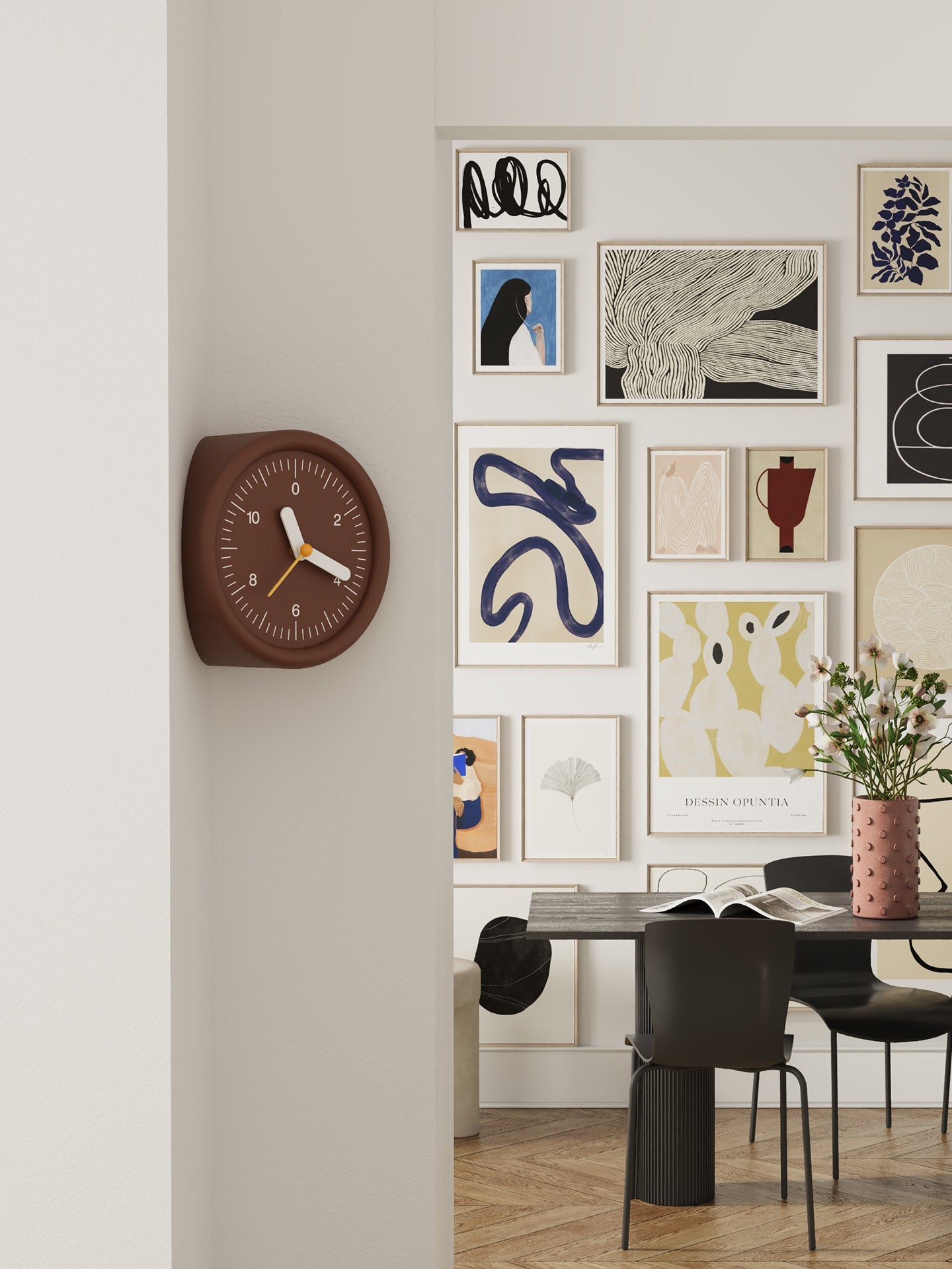 Brown Corner Clock-2