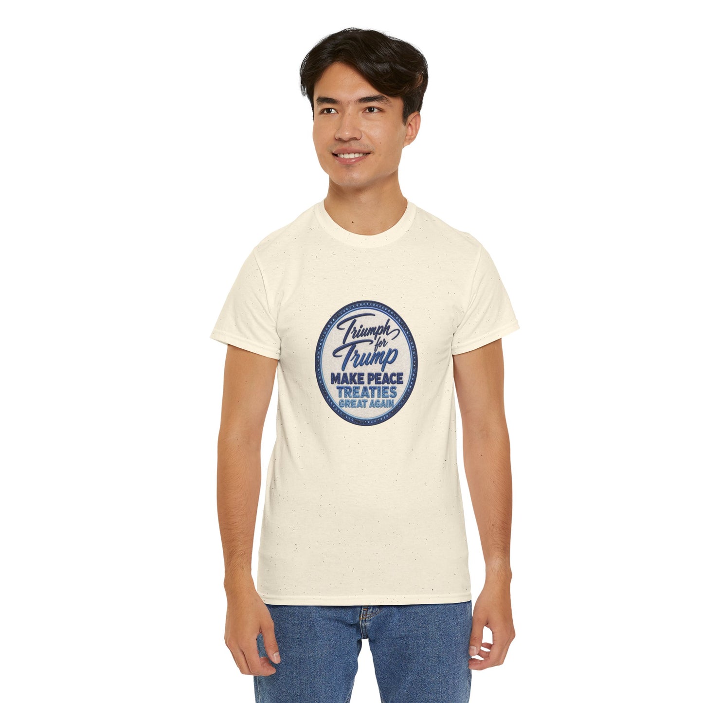 "Make Peace Treaties Great Again" Embroidery Badge Pattern T-Shirt - MADE TO ORDER ✨ CUSTOMIZABLE WITHIN REASON